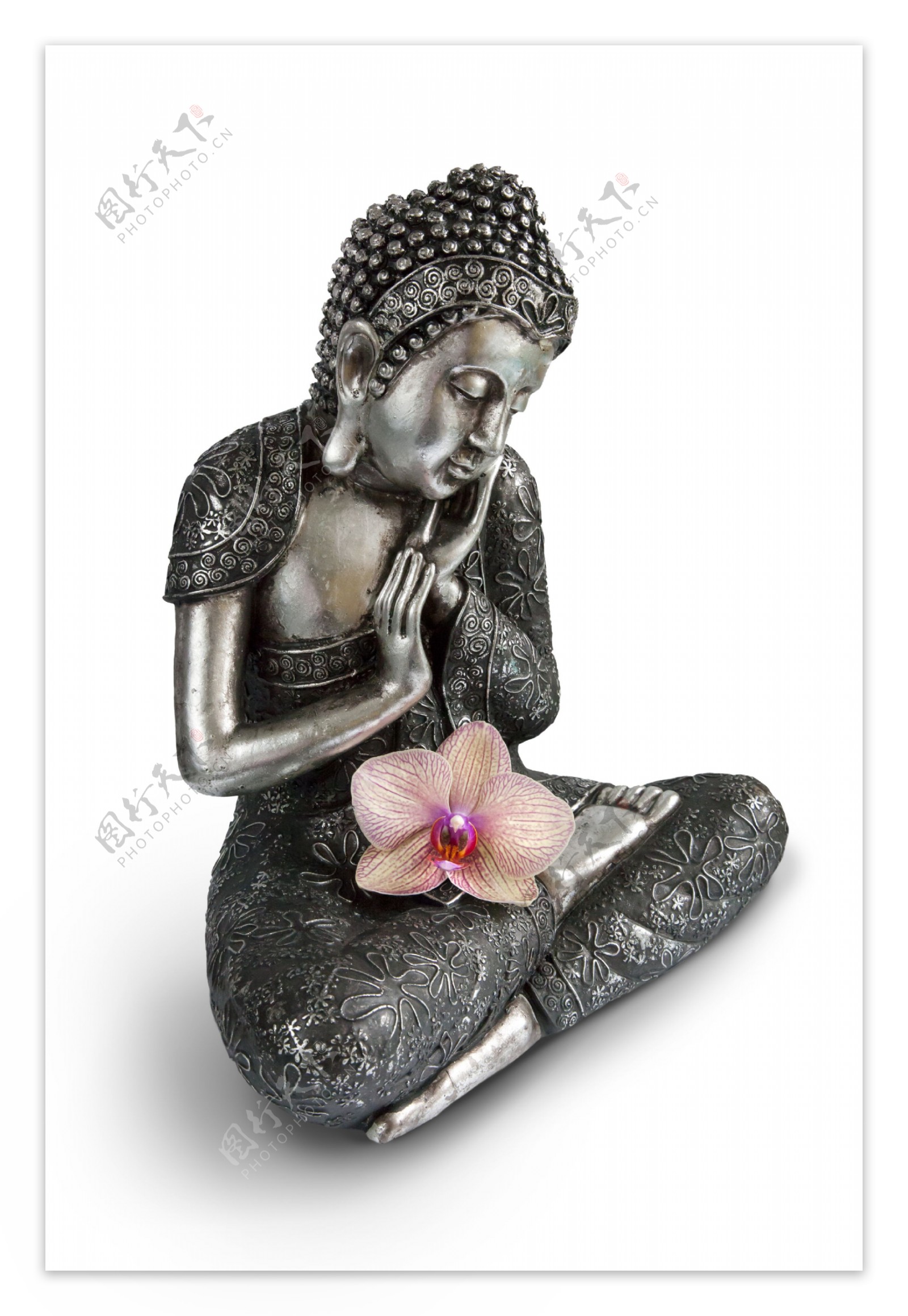 佛像与花朵图片
