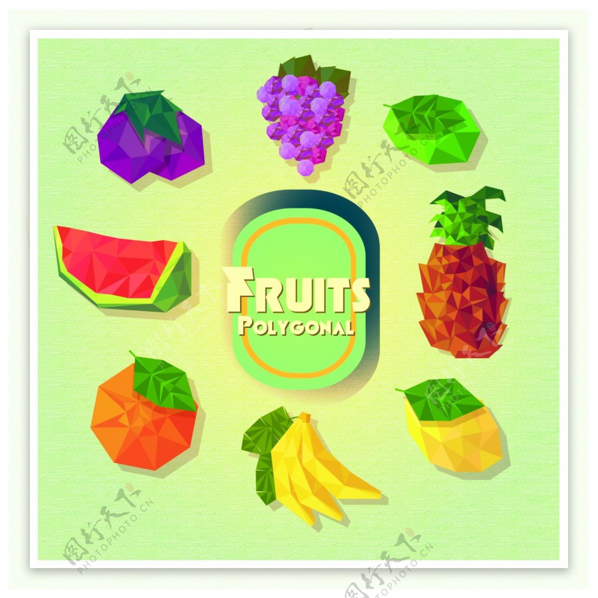 8款创意水果设计矢量