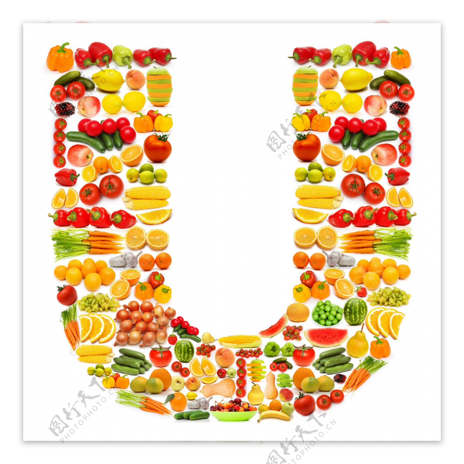 蔬菜水果字母U图片