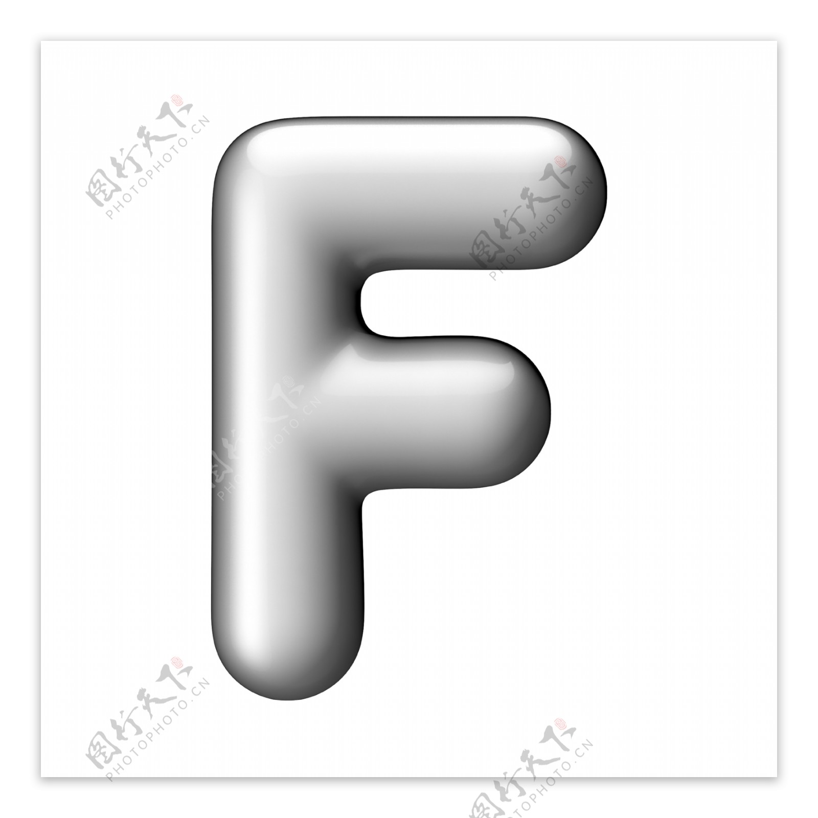 金属字母F