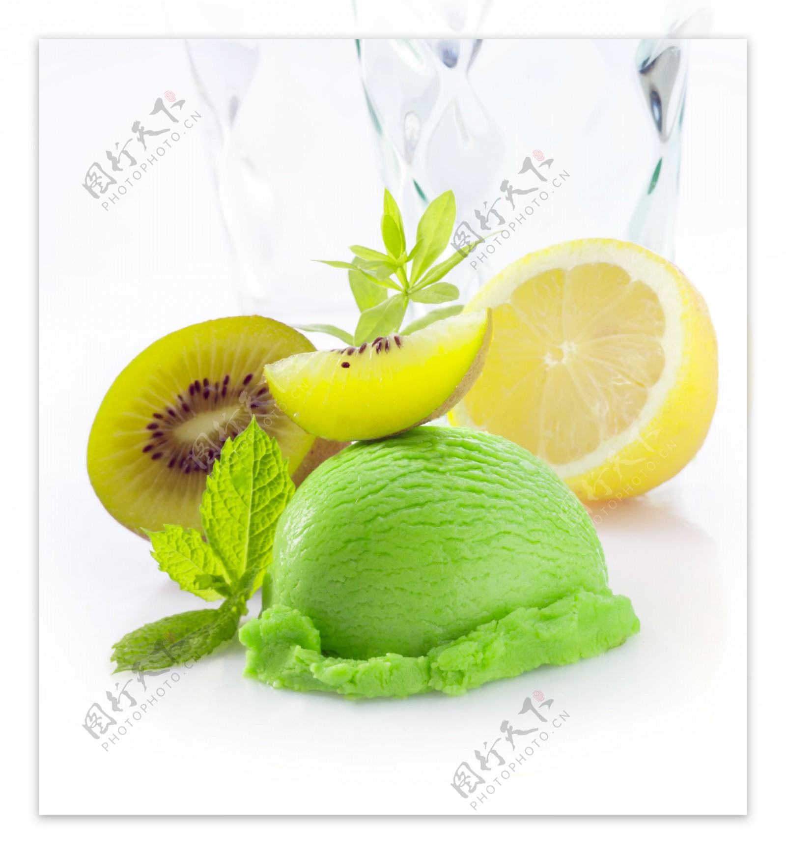 柠檬猕猴桃冰淇淋图片