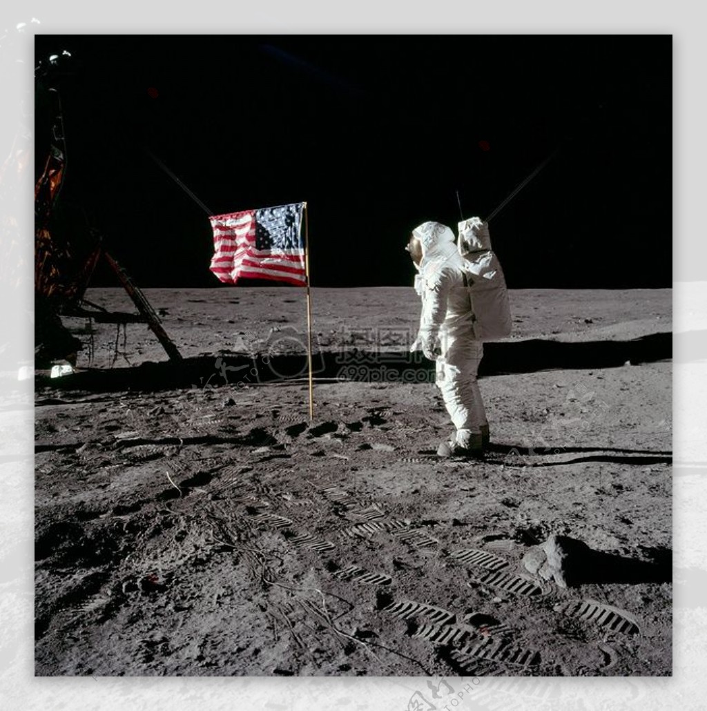 月球上的美国国旗