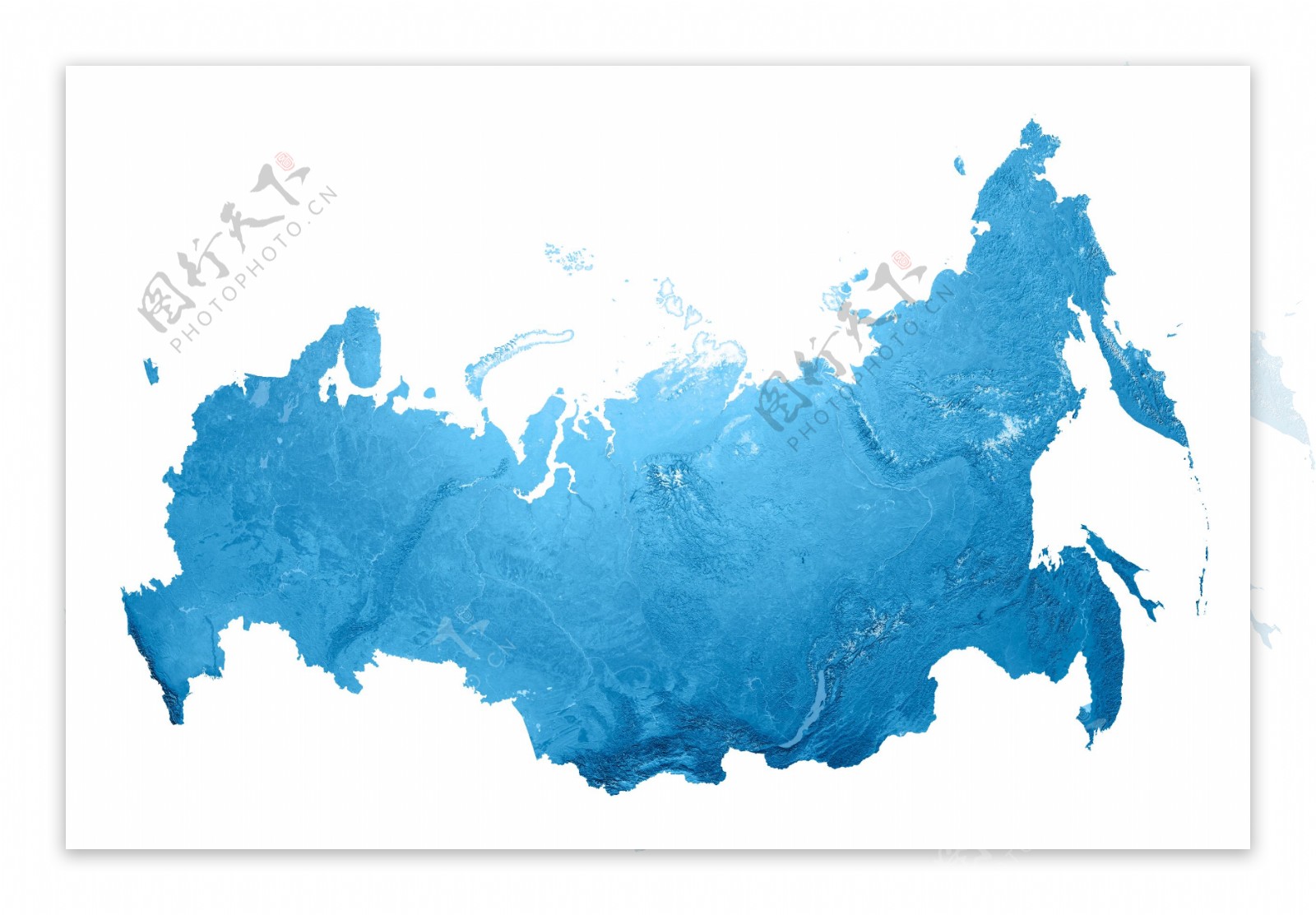蓝色俄罗斯地图图片