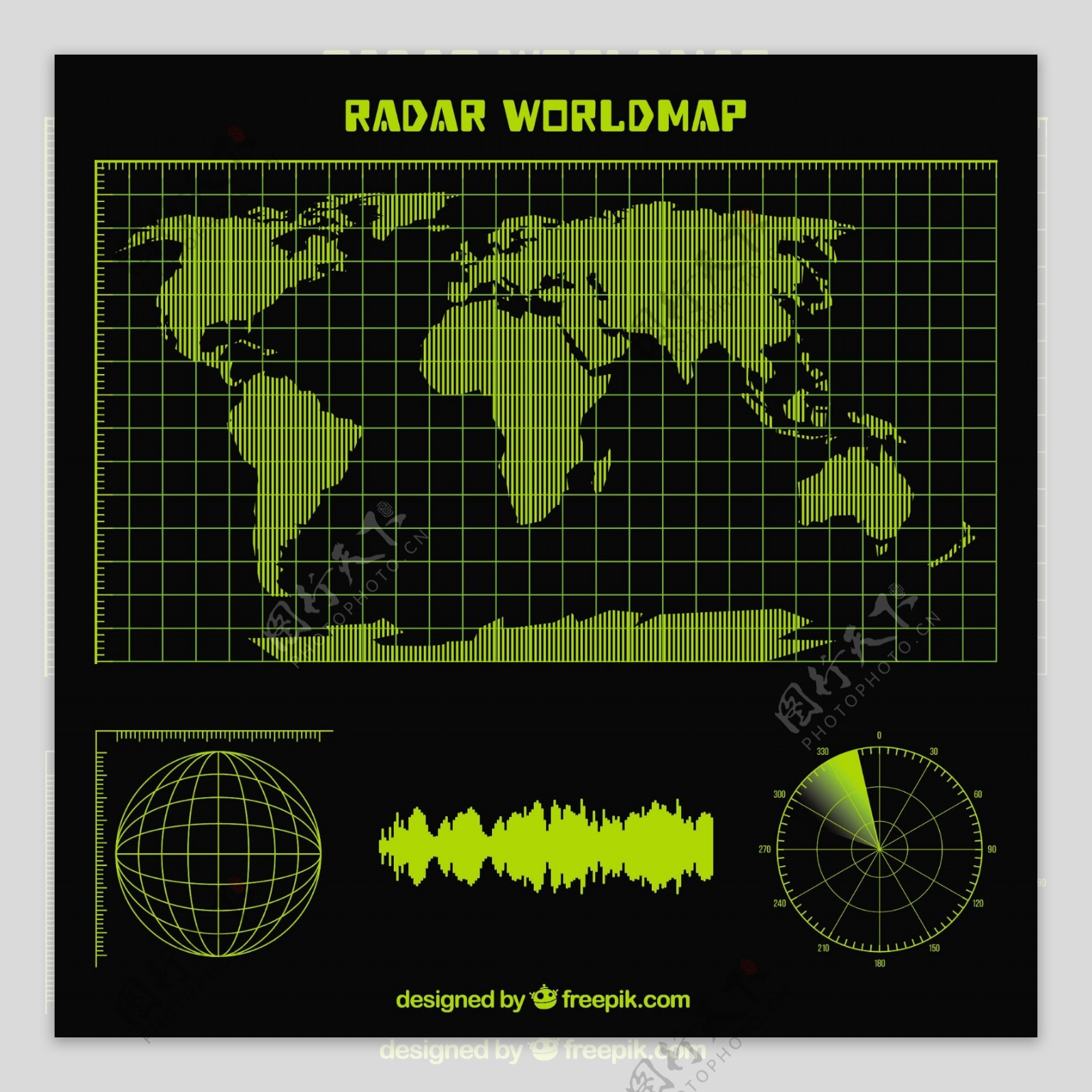 雷达的世界地图