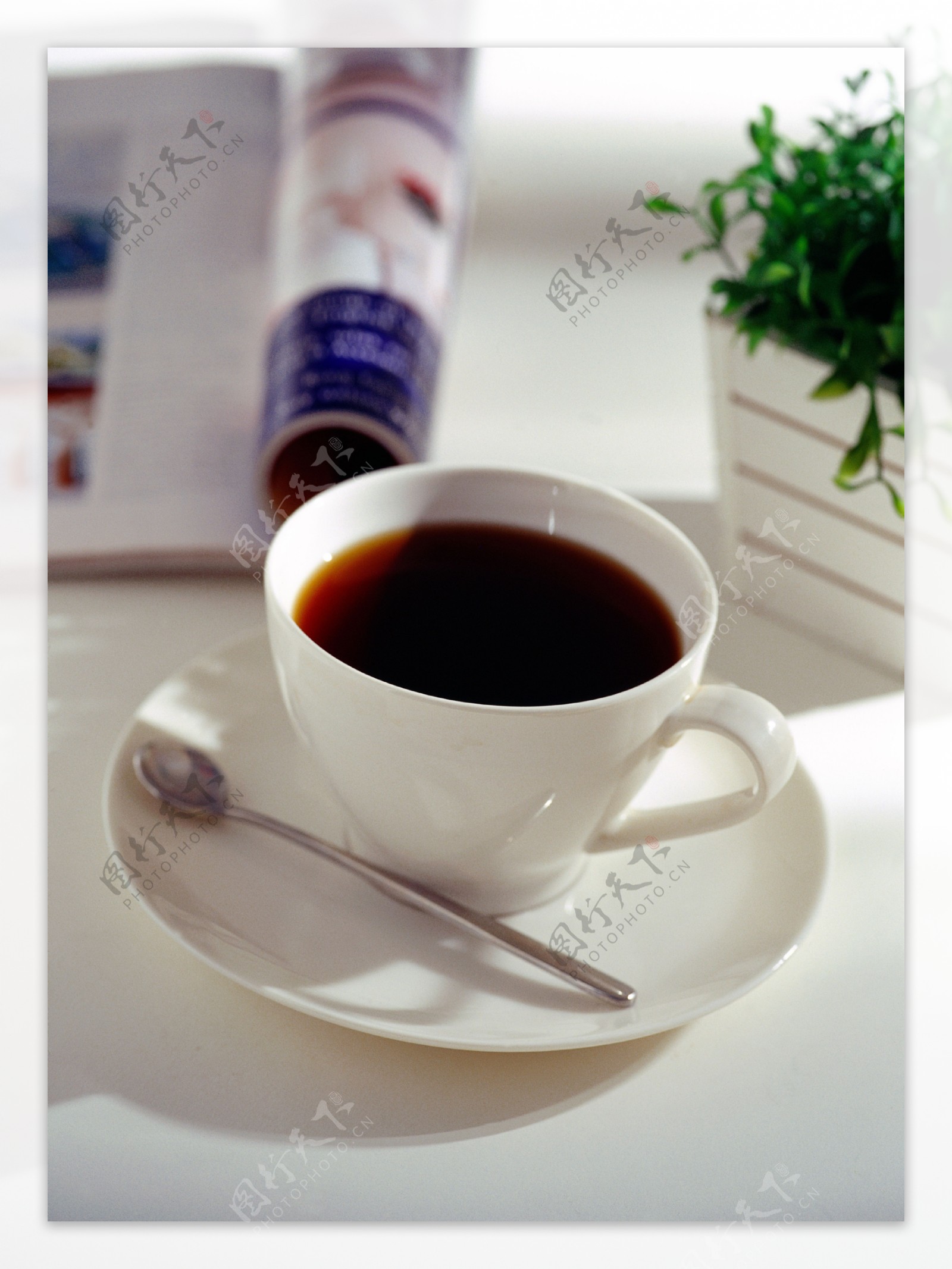 一杯香浓的咖啡特写图片