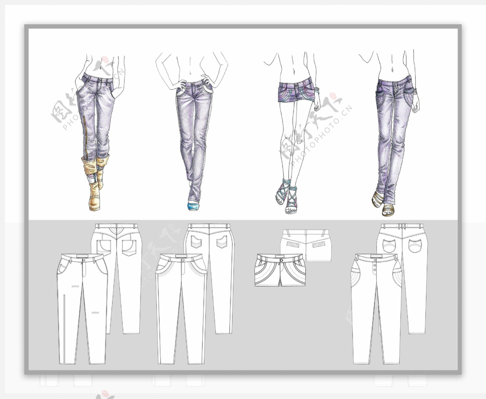 女裤设计图