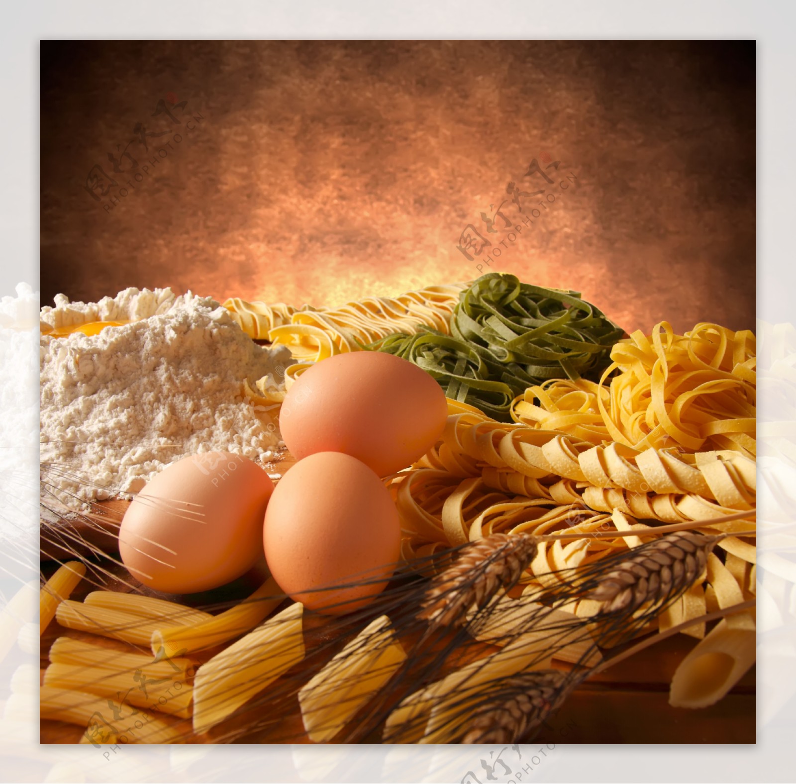 鸡蛋面食摄影素材图片