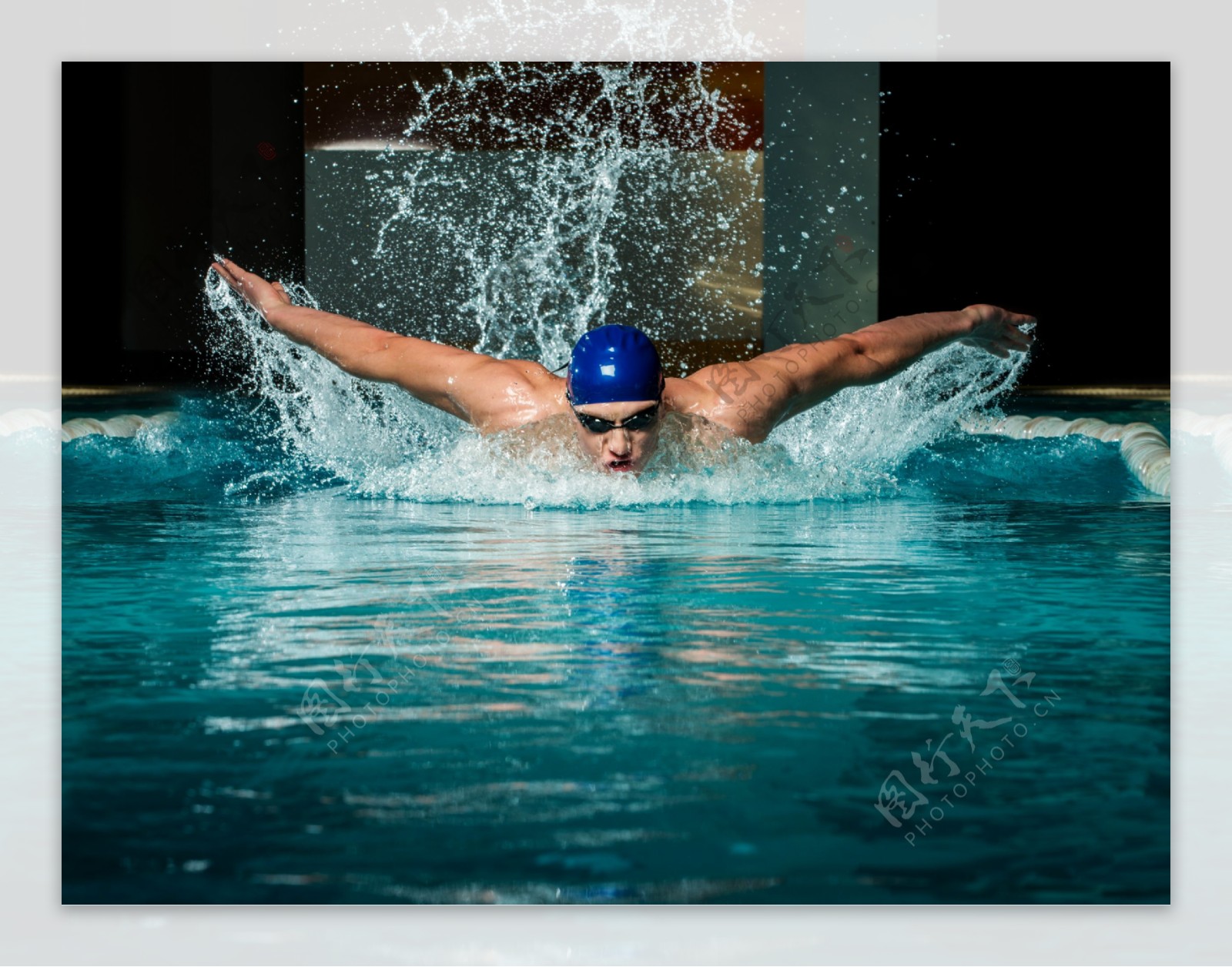 游泳比赛人物摄影图片
