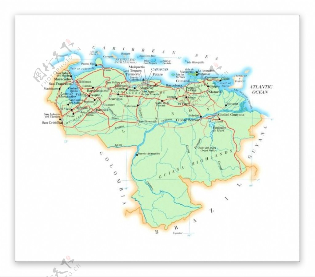 Venezuela委内瑞拉地图