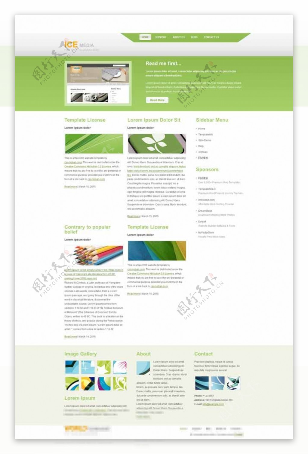 绿色漂亮胡产品展示企业网站