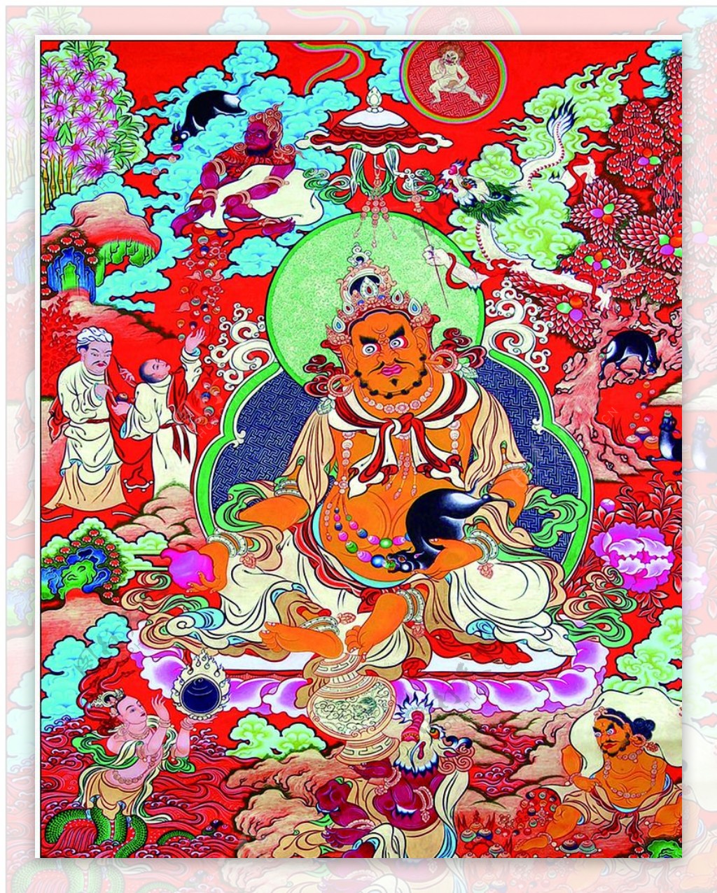 藏巴拉黄财神供养图