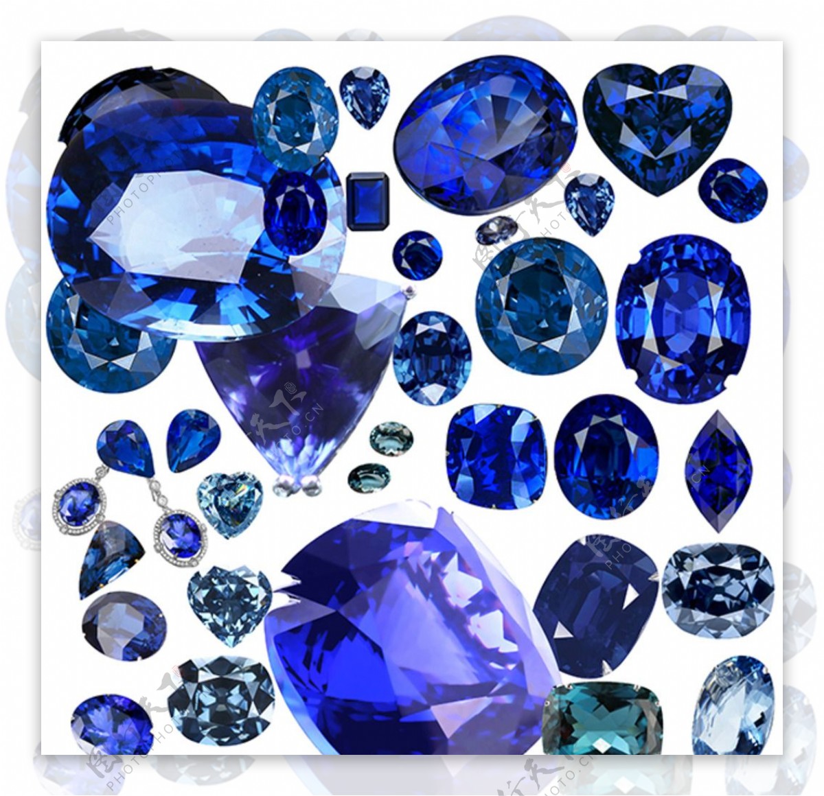 蓝钻水晶钻石