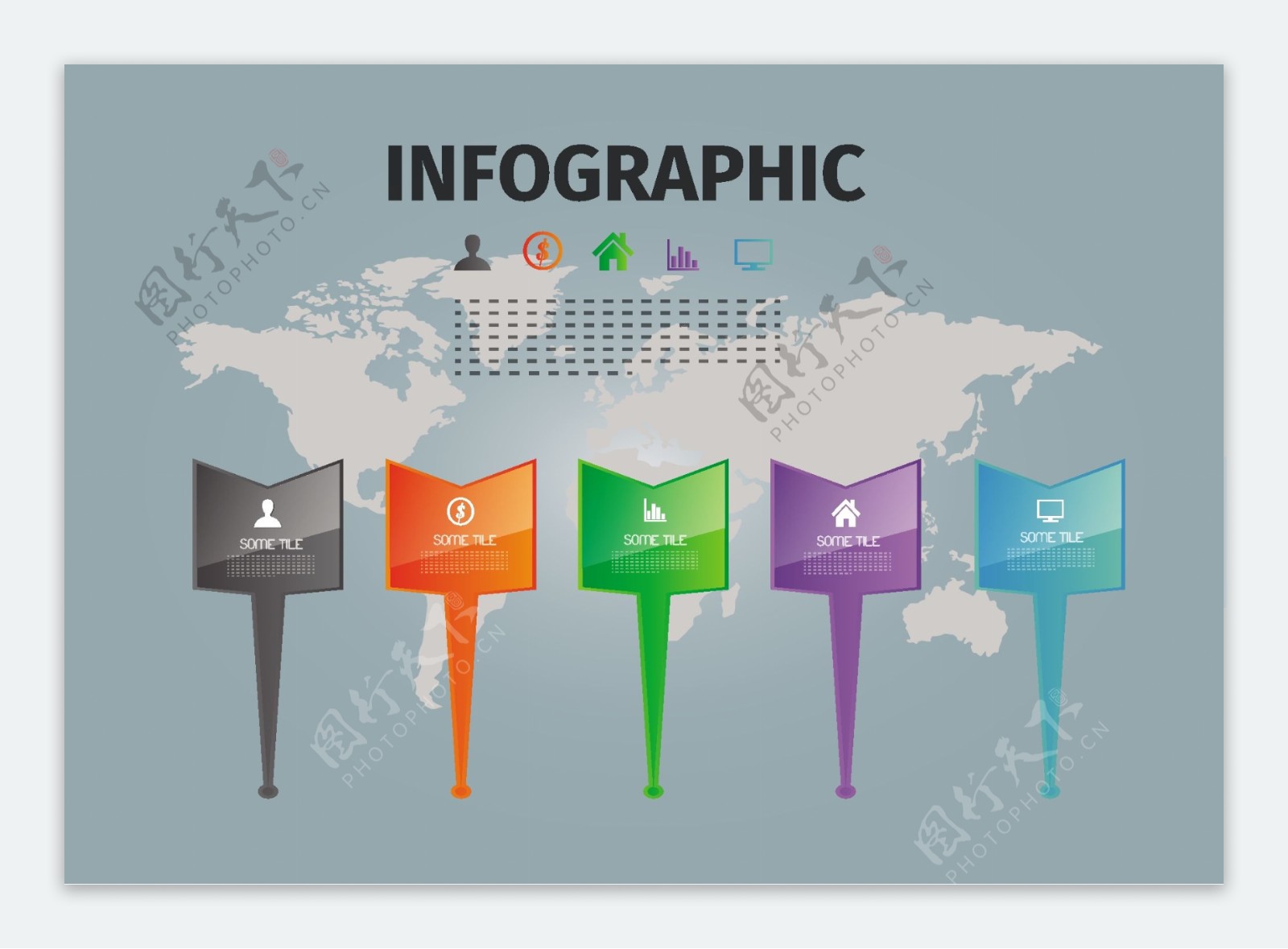 世界地图商业信息背景图