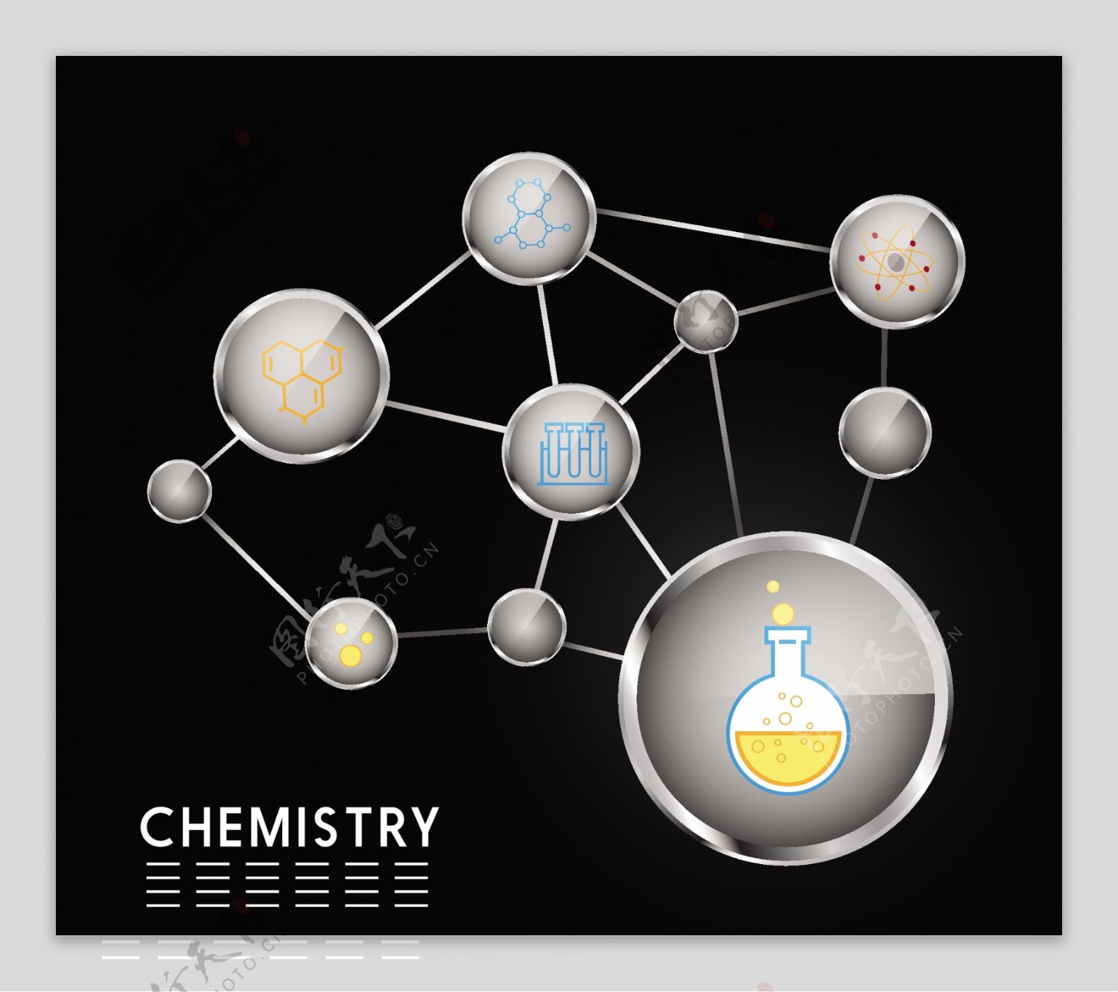 化学分子背景图