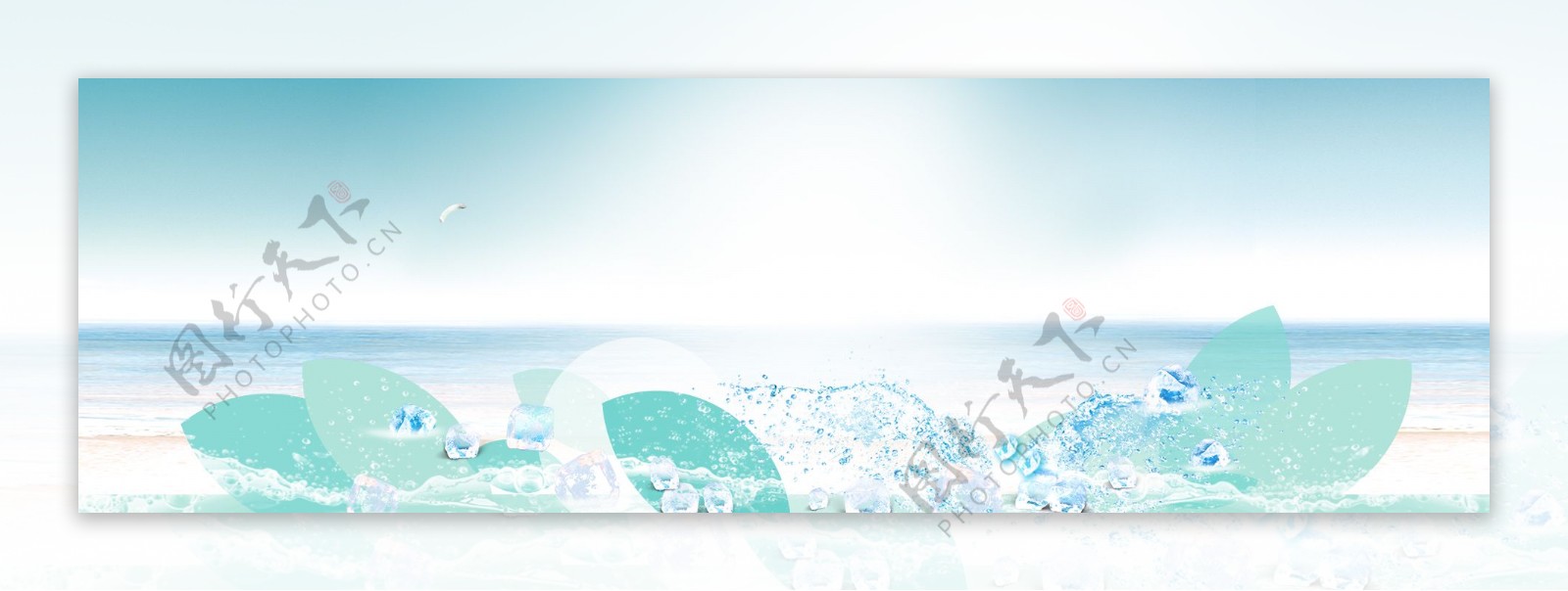 海边唯美水珠banner