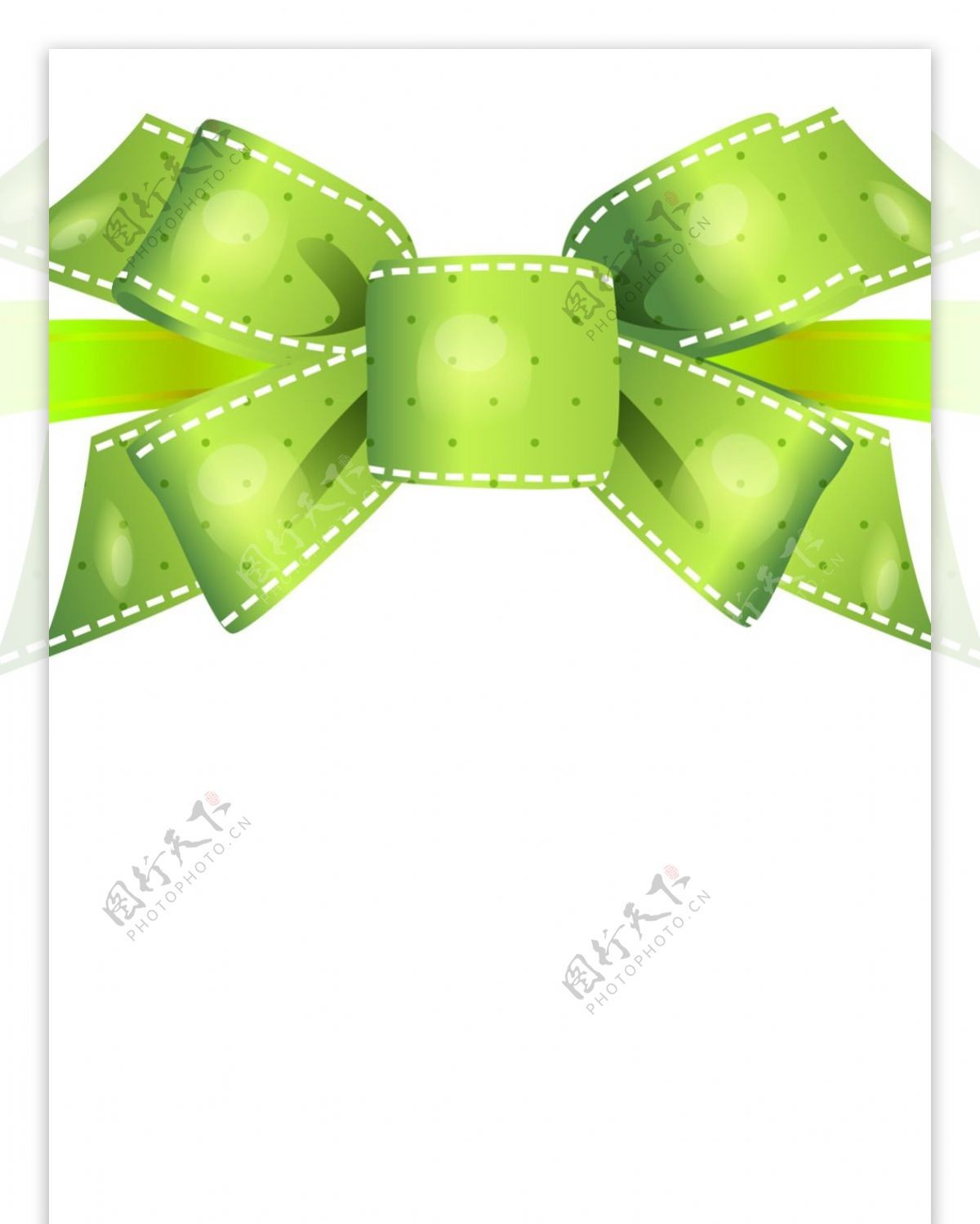 l绿色蝴蝶结展架设计模板素材海报画面
