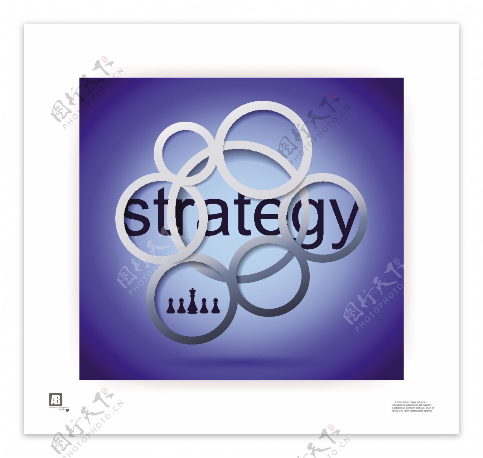 strategy字母立体背景