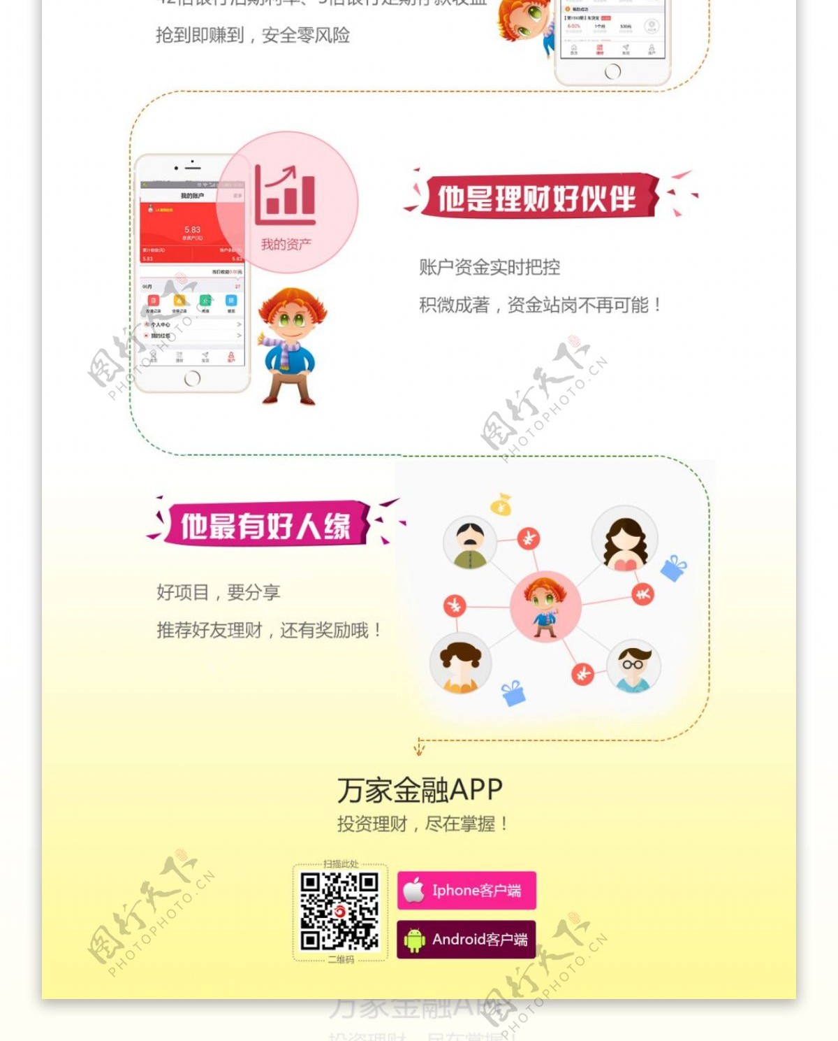 万家贷APP介绍页面设计金融理财应用