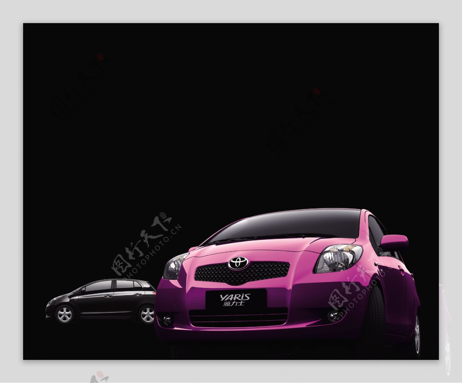 紫色丰田汽车图片