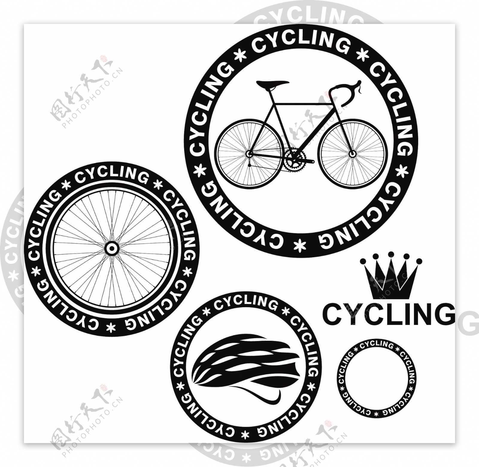自行车运动主题标签图片