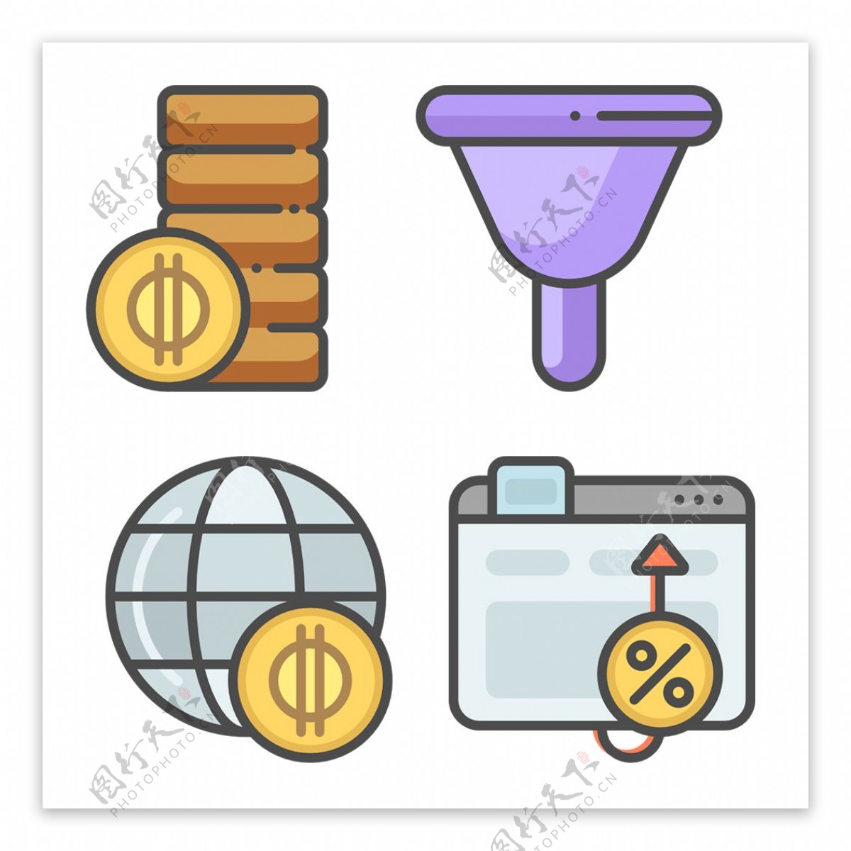 互联网商务icon图标