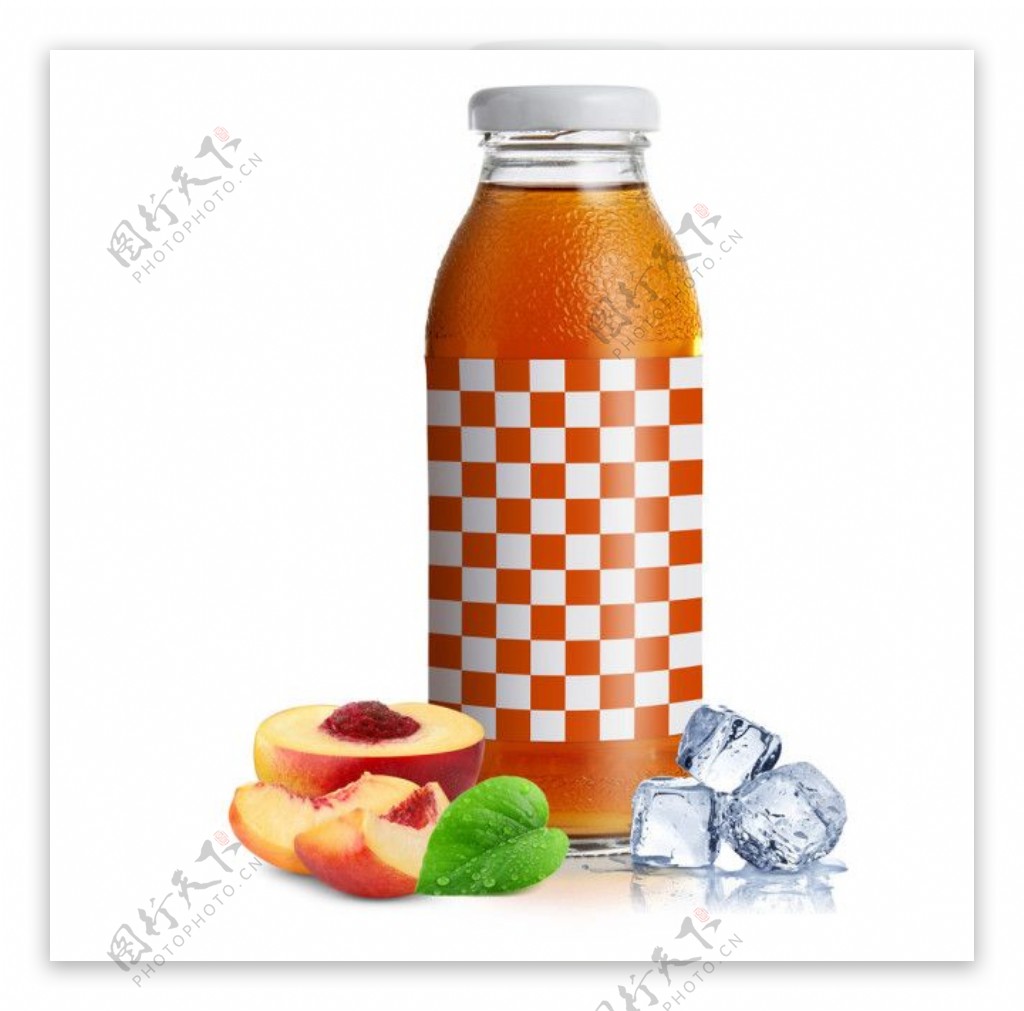 果汁玻璃瓶包装设计素材