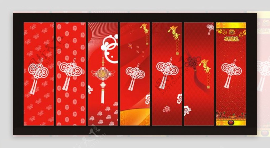 2012喜庆灯笼竖幅背景设计矢量素材