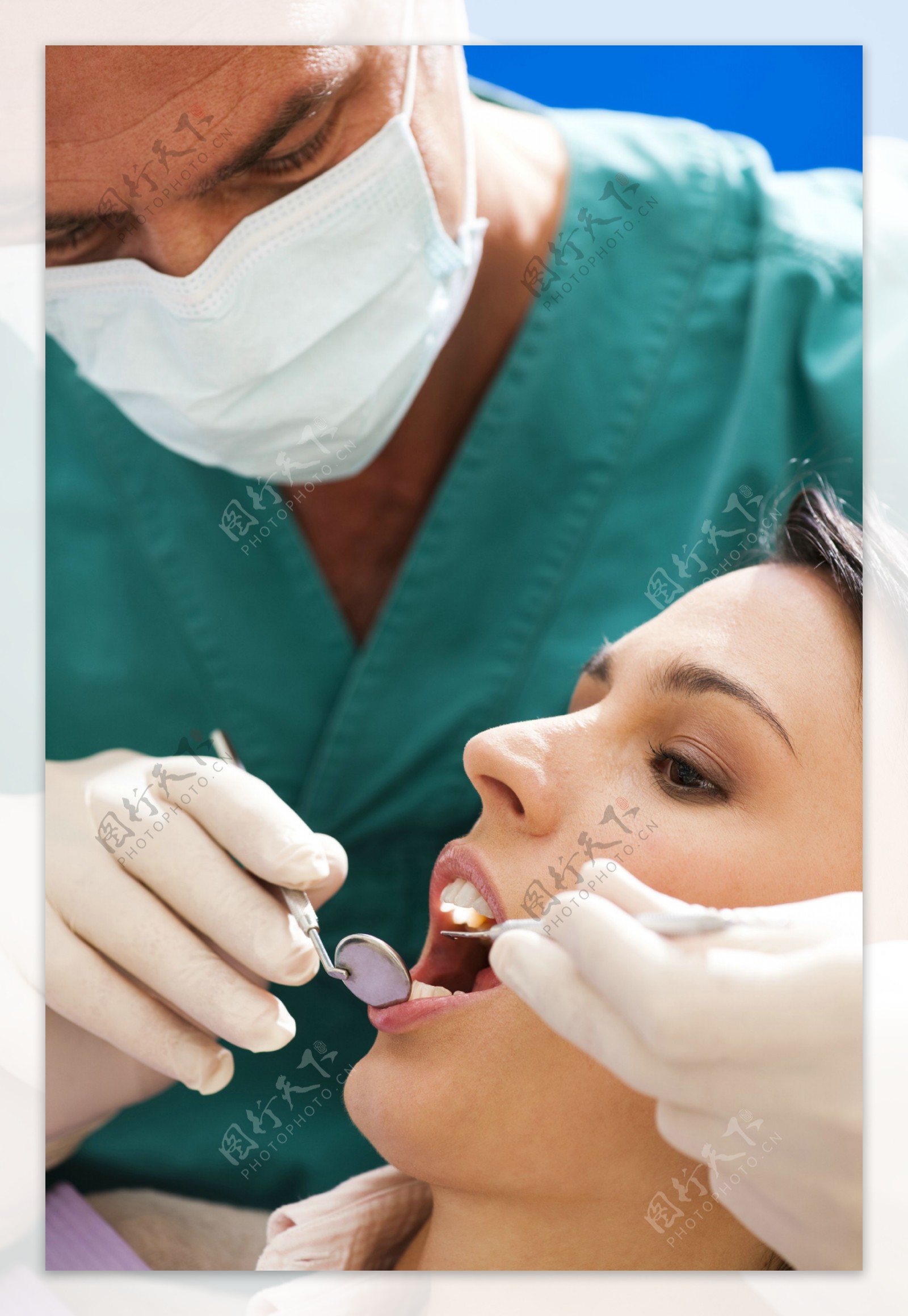 高清牙科检查图片图片