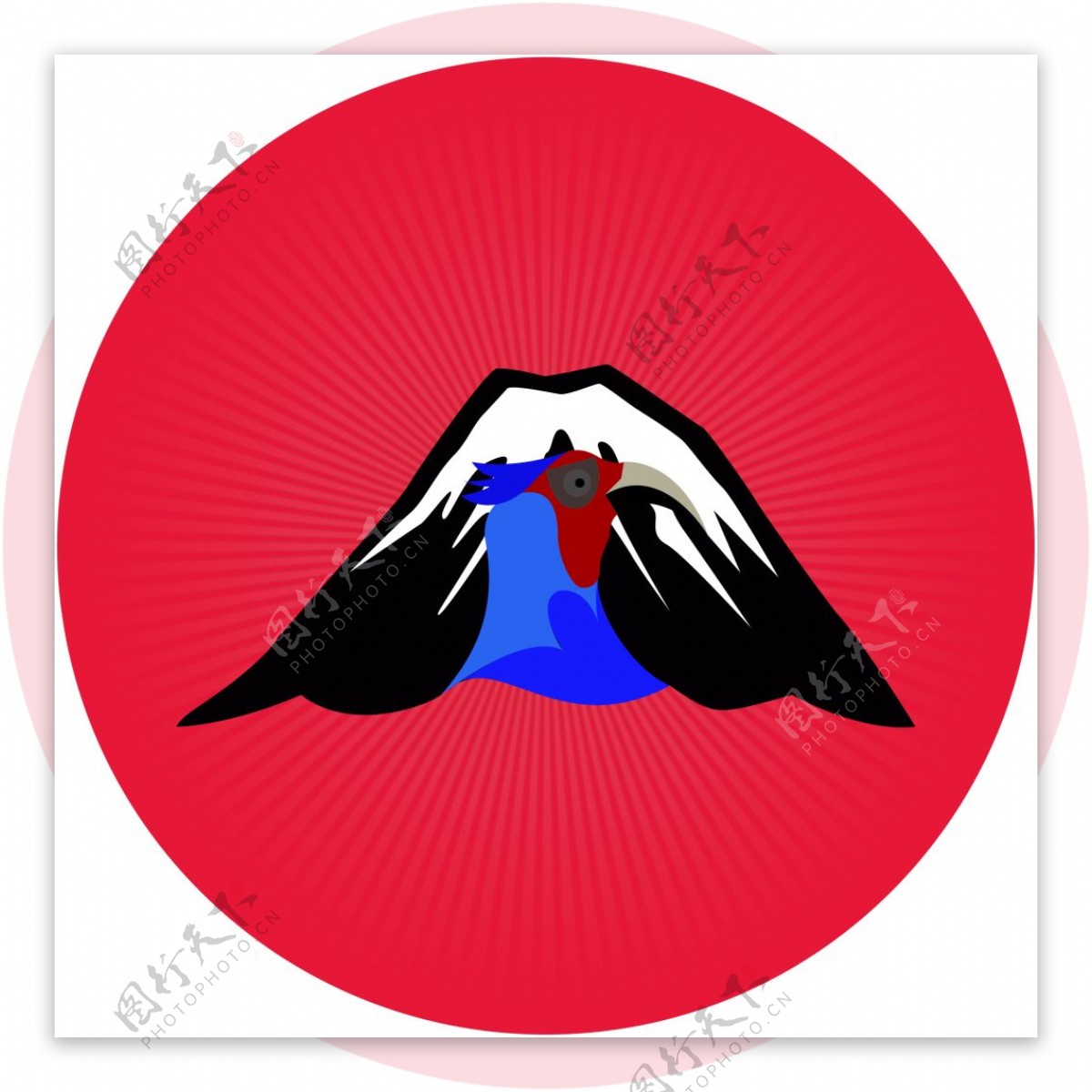 日本雉鸡logo矢量素材