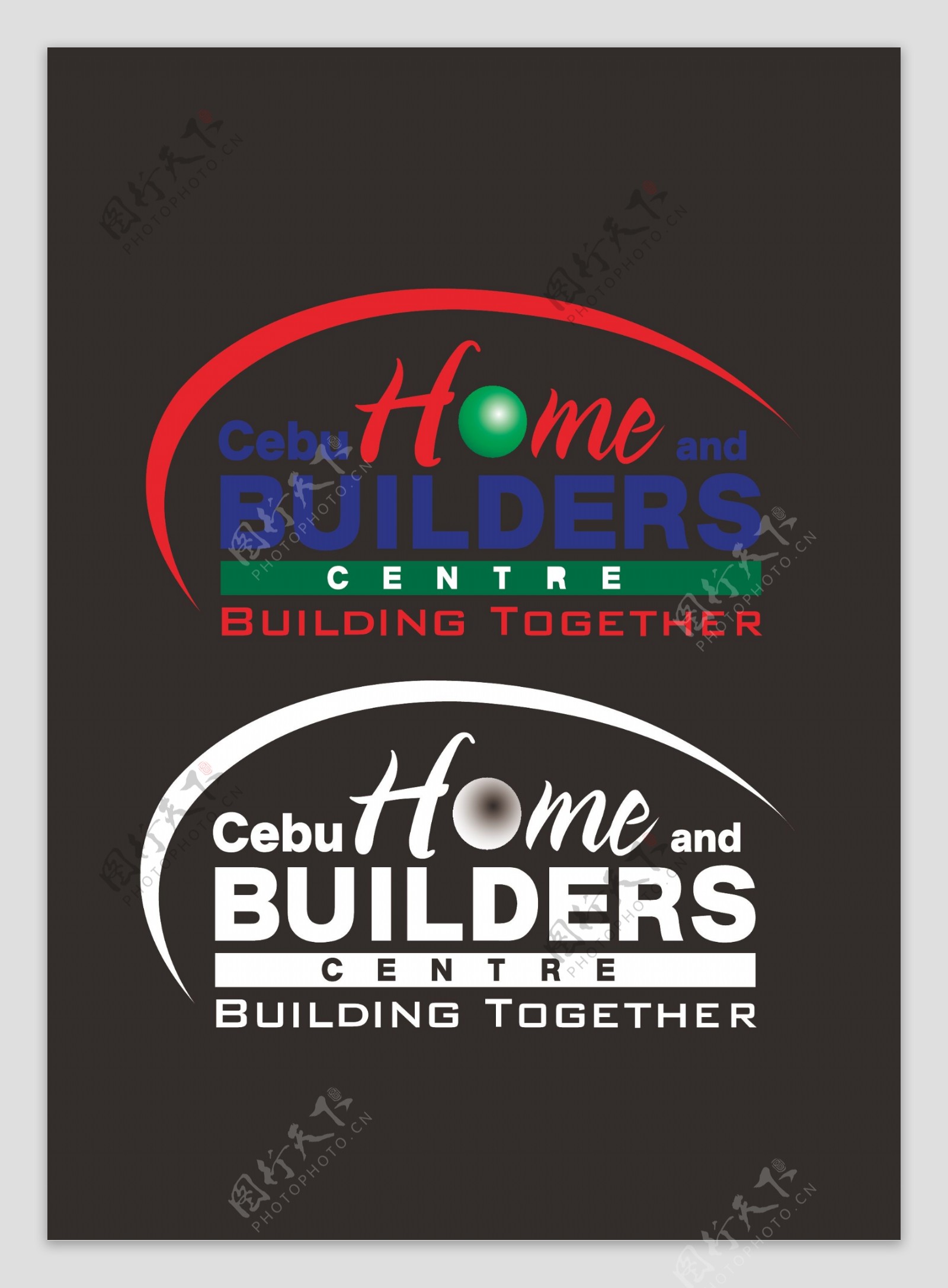 BUILDERS英文黑白红绿logo