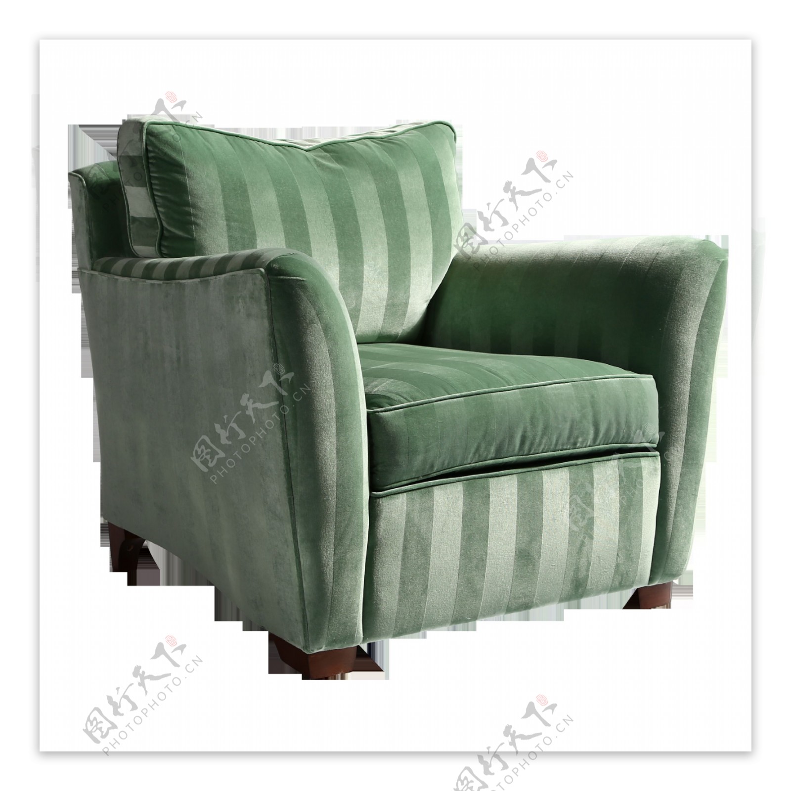 可椅高级定制浅绿色条纹单位沙发