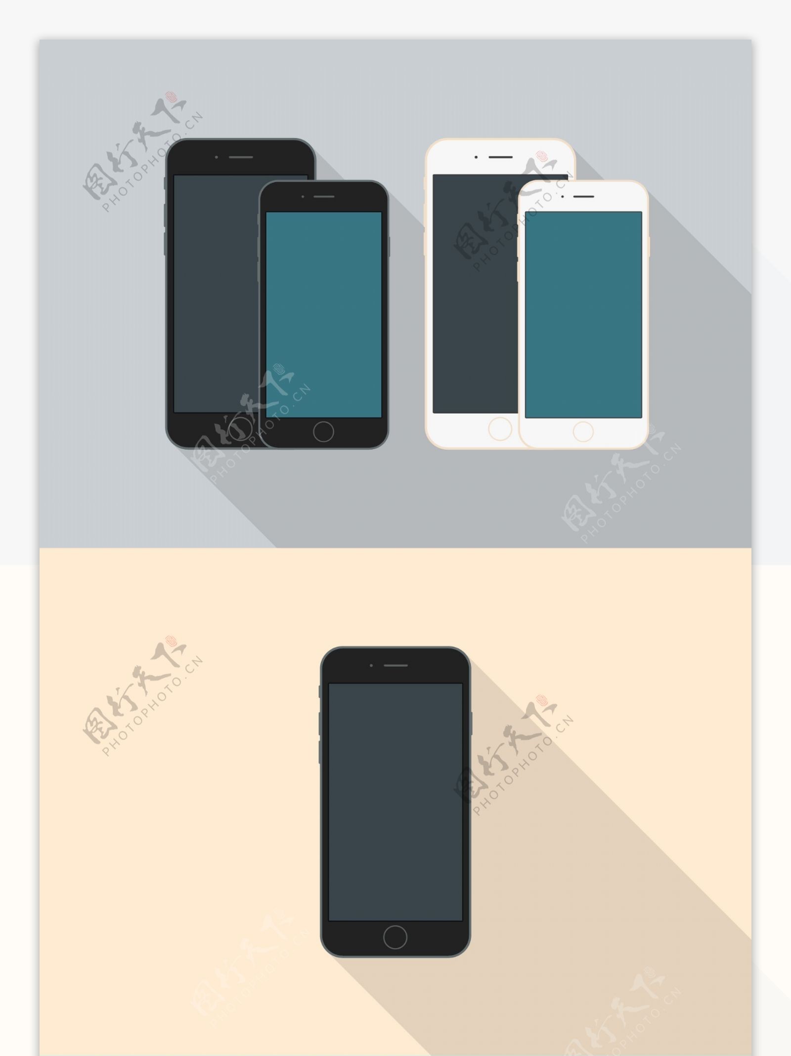 iphone6扁平化设计图片