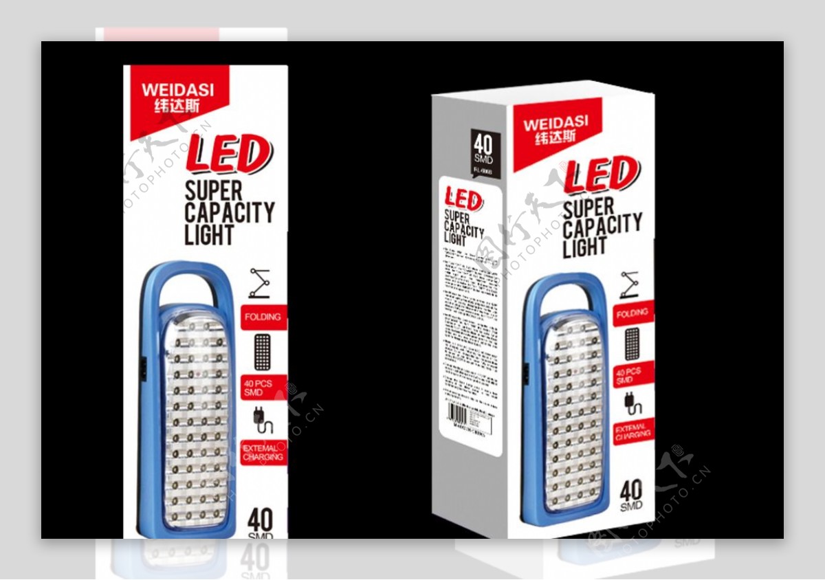 led超能力光应急灯包装