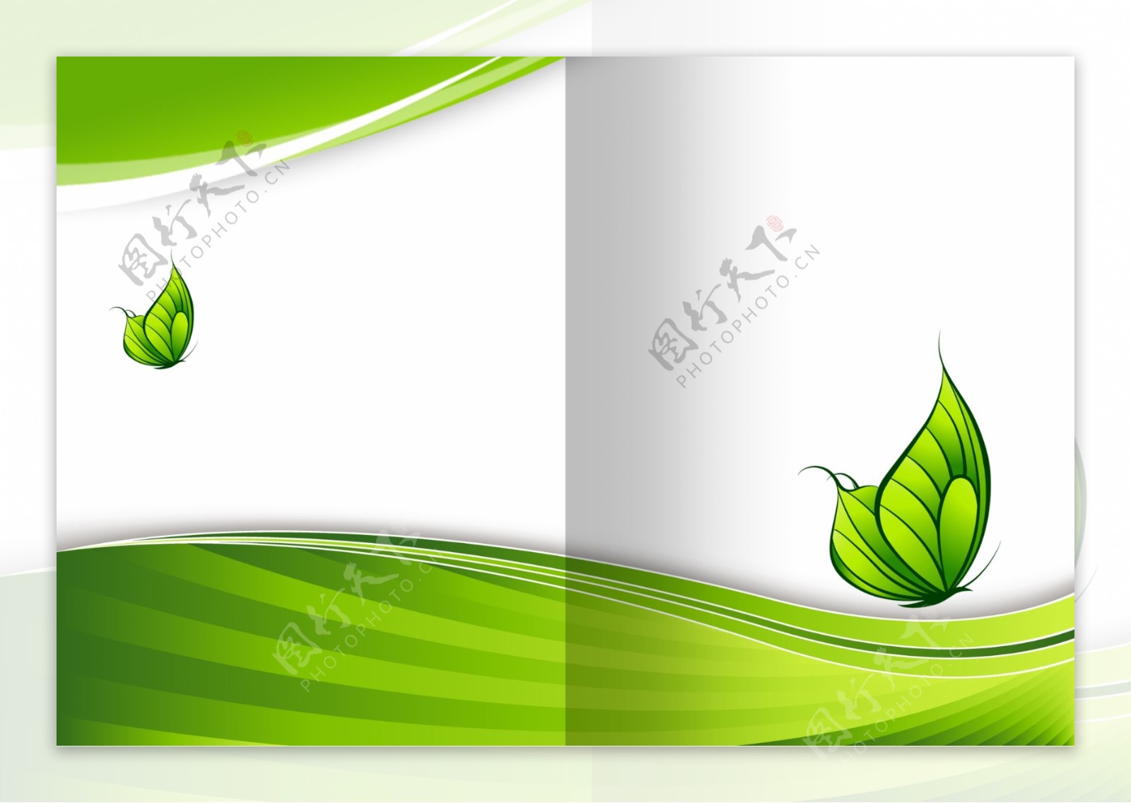 绿色环保画册封面设计PSD素材