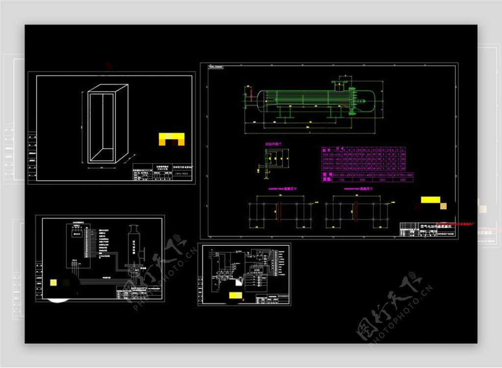 电加热器图CAD机械图纸
