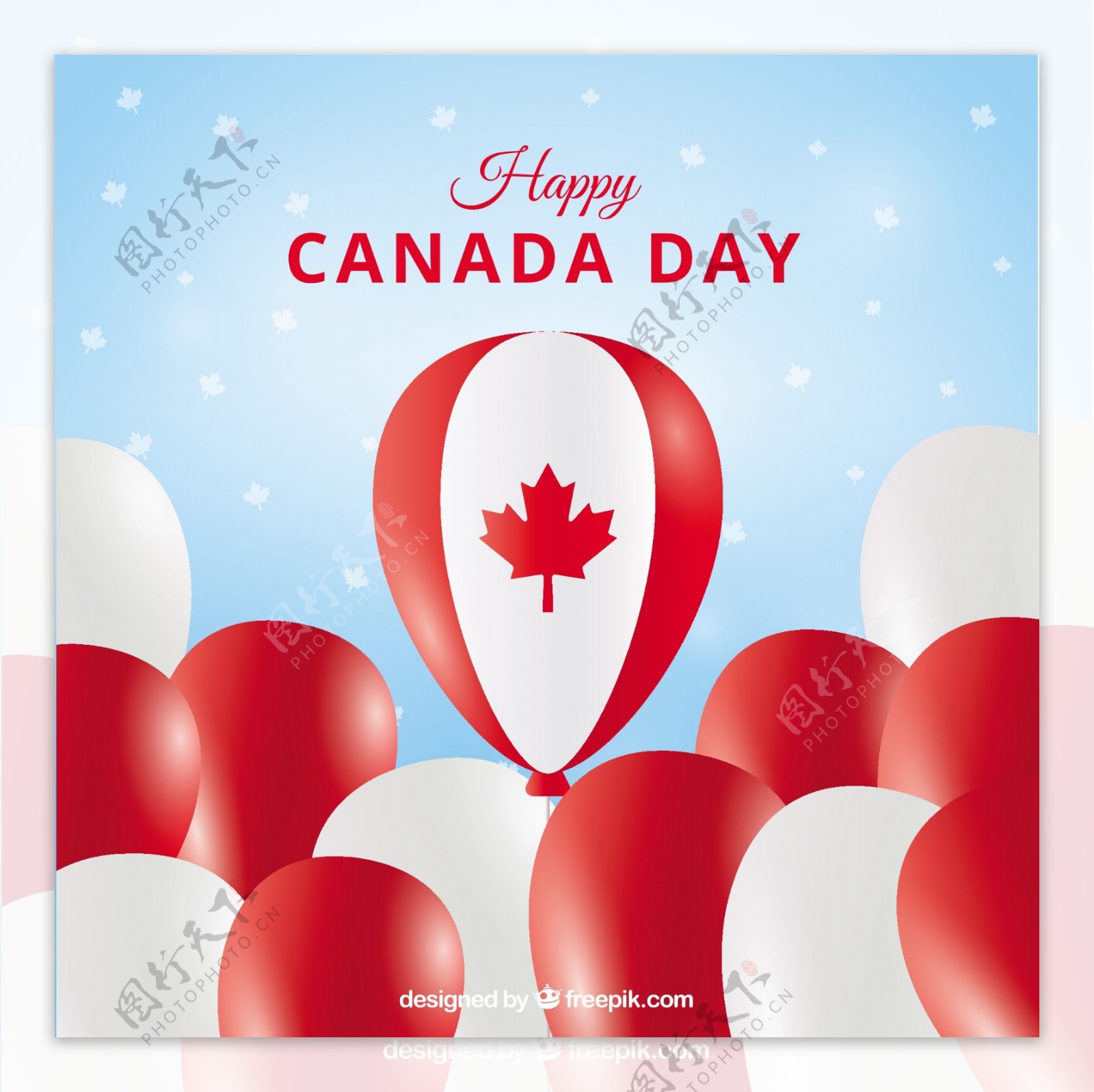 红色背景的加拿大国庆日烟花图片免费下载-5065119507-千图网Pro