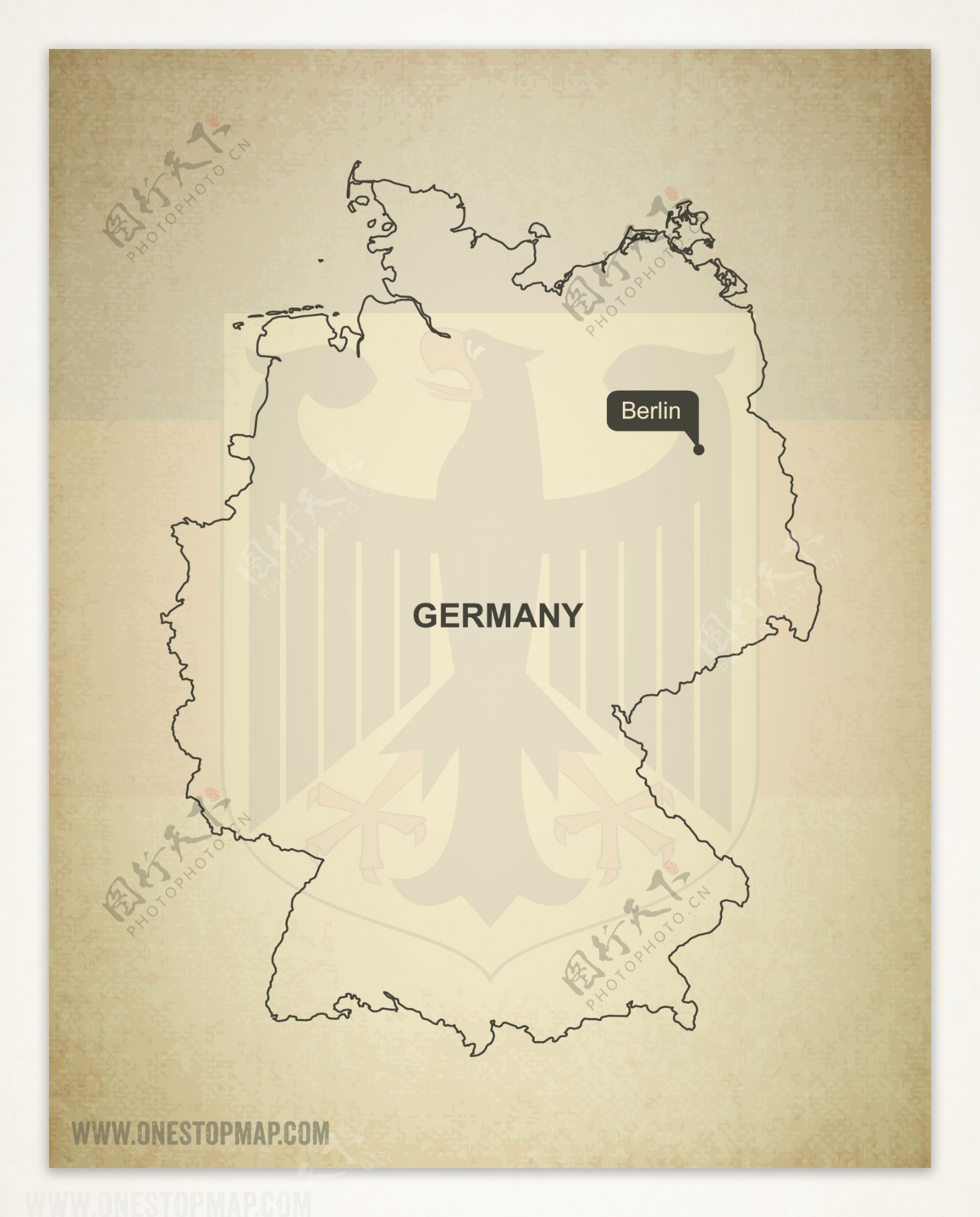 矢量德国地图
