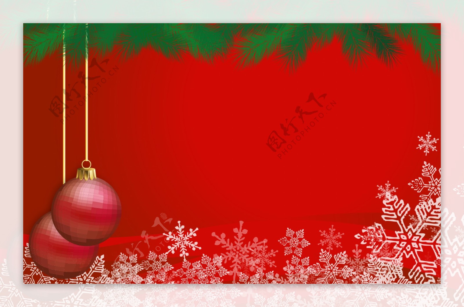 红色圣诞节背景图片