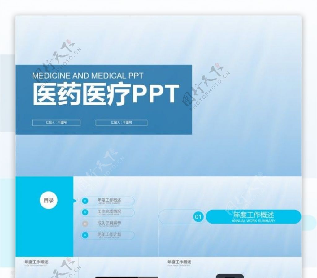 医药医疗PPT模板设计