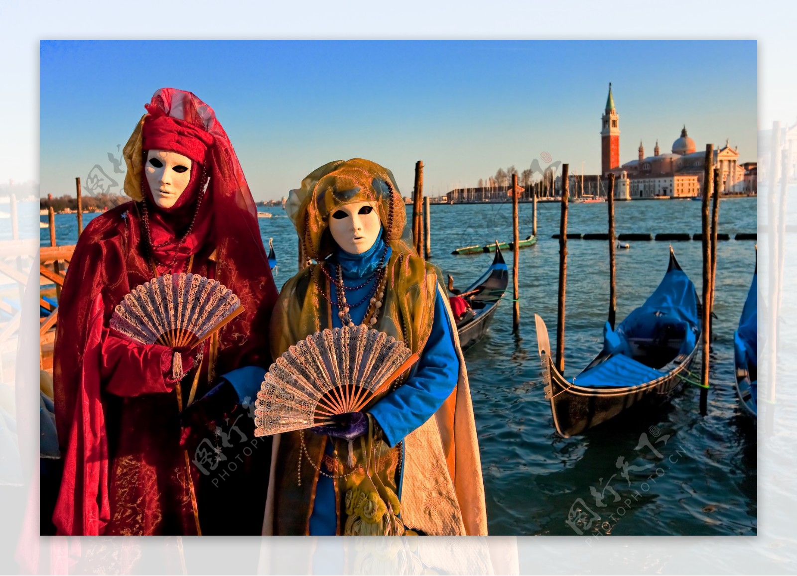 威尼斯与戴面具的人图片