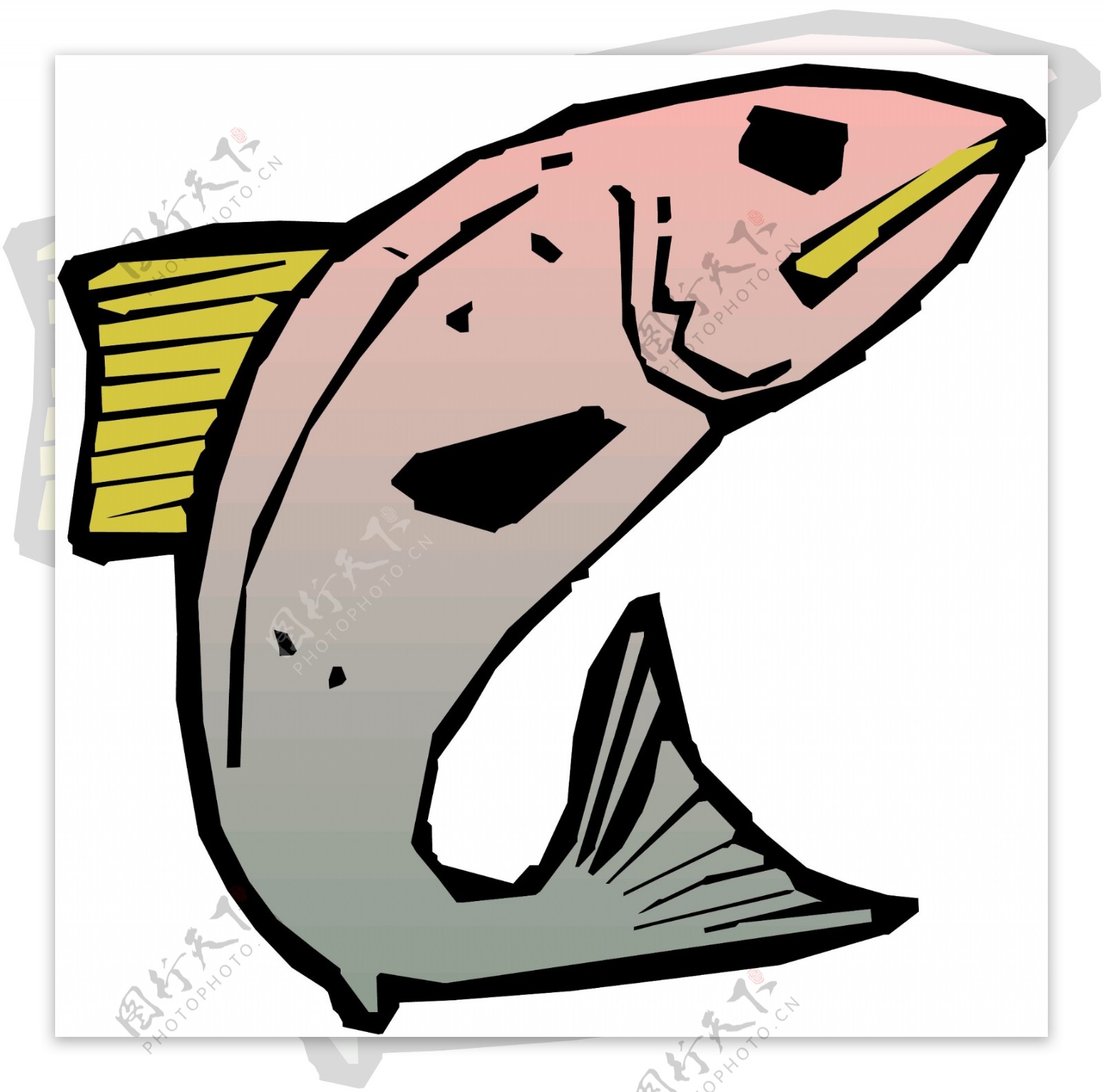 五彩小鱼水生动物矢量素材EPS格式0232