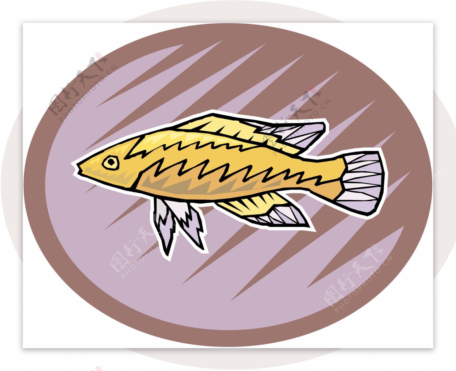 五彩小鱼水生动物矢量素材EPS格式0519
