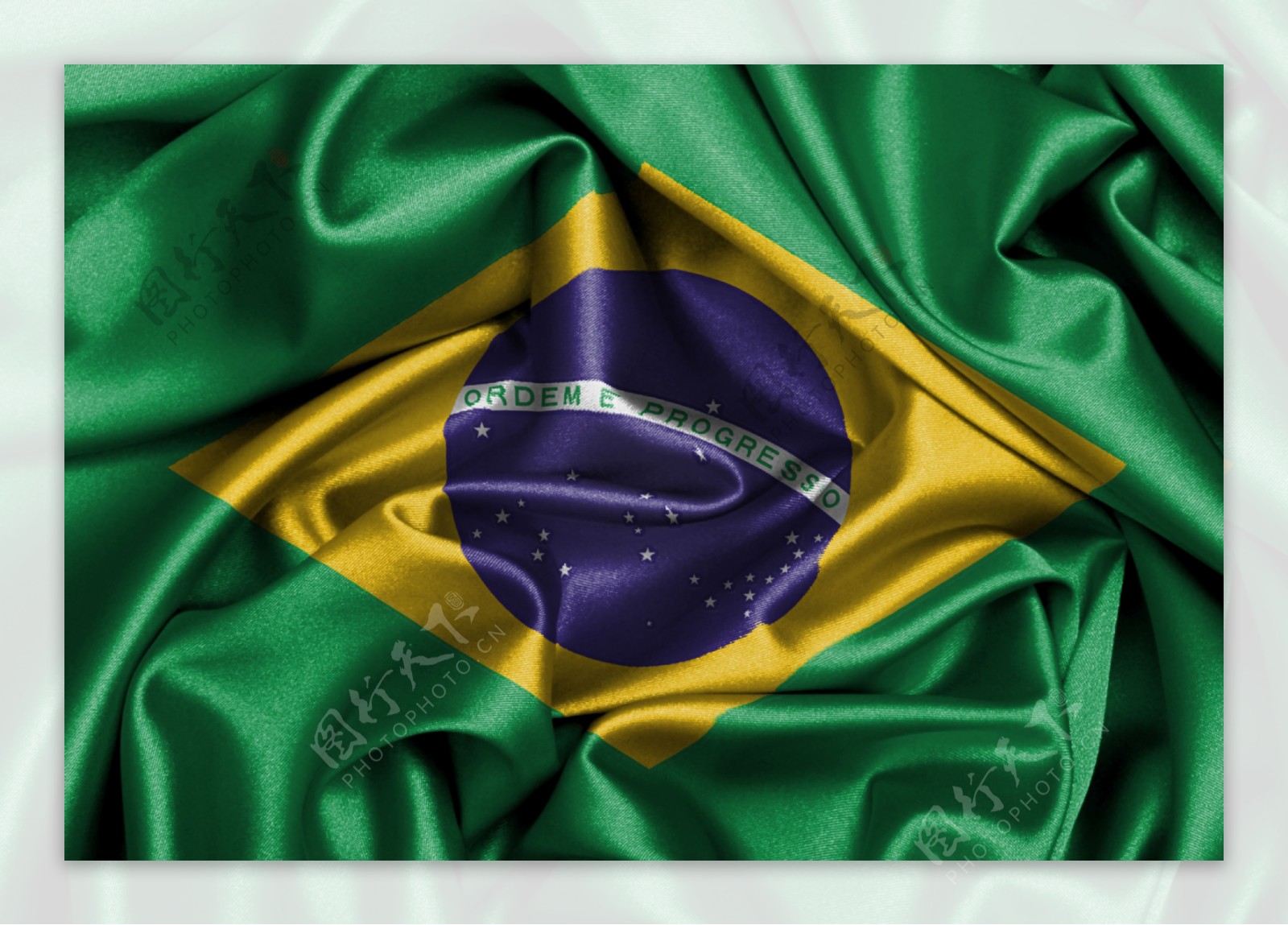 巴西绸缎国旗图片