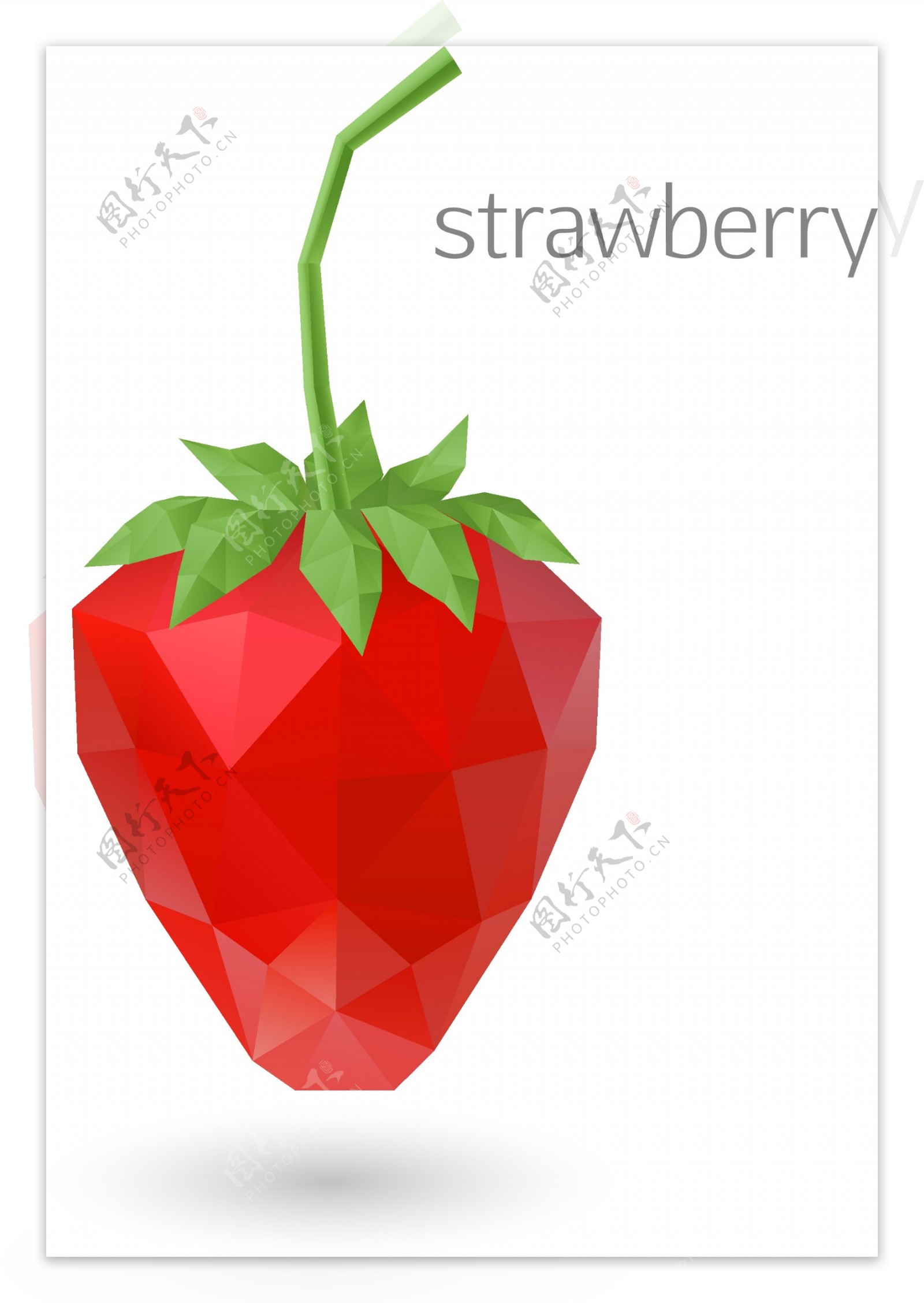 菱形草莓矢量图