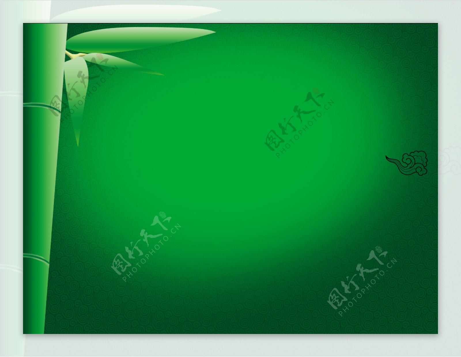唯美绿色竹子主题背景图