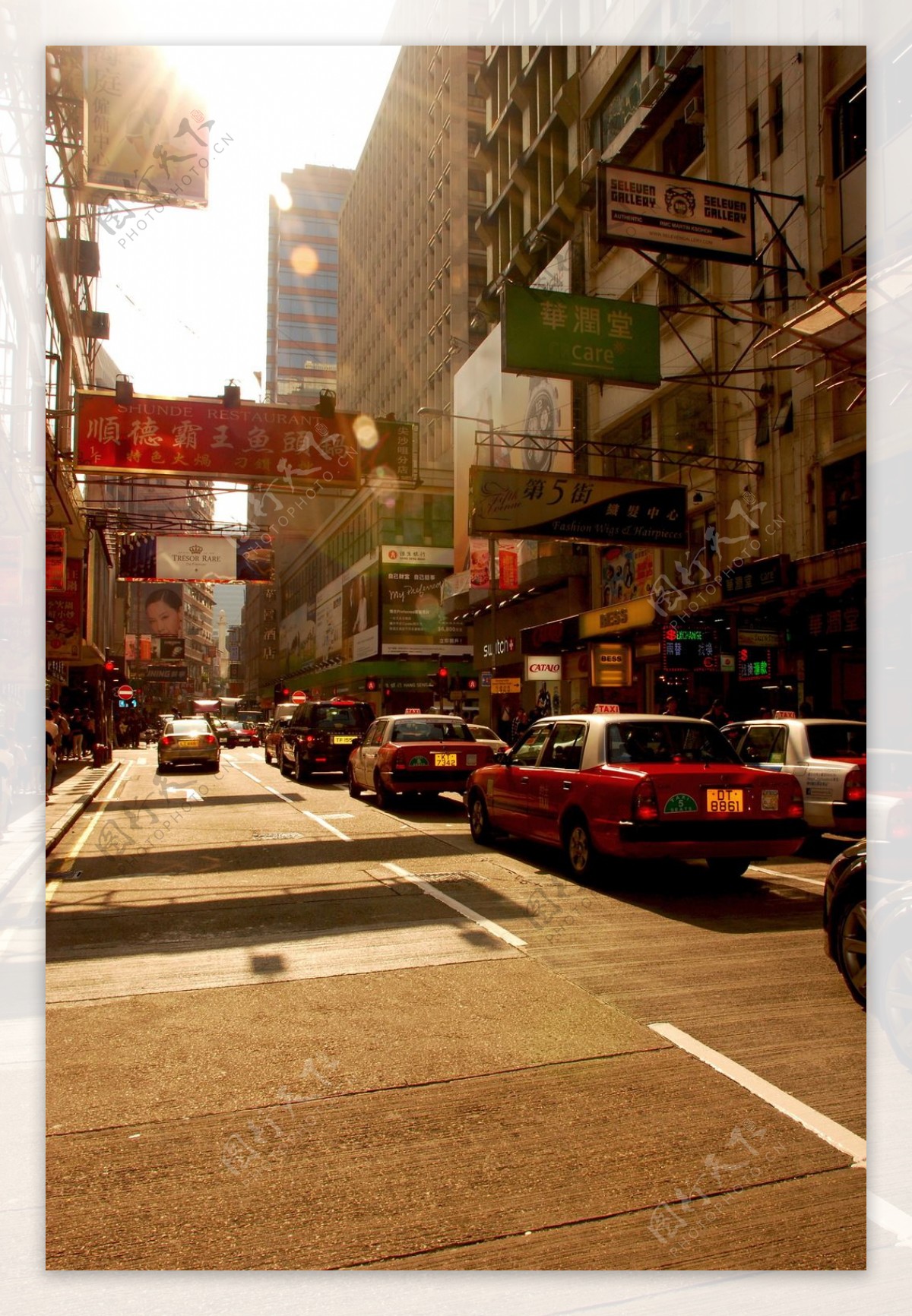 繁华香港街道风景图片