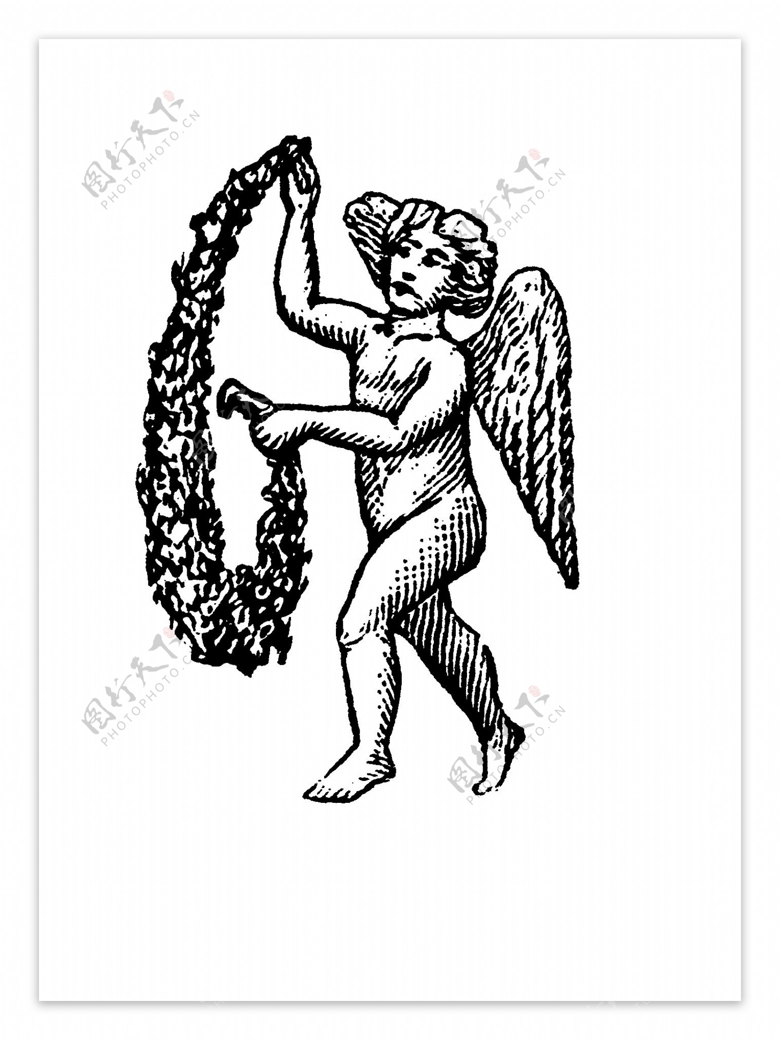 天使宗教神话古典纹饰欧式图案0420