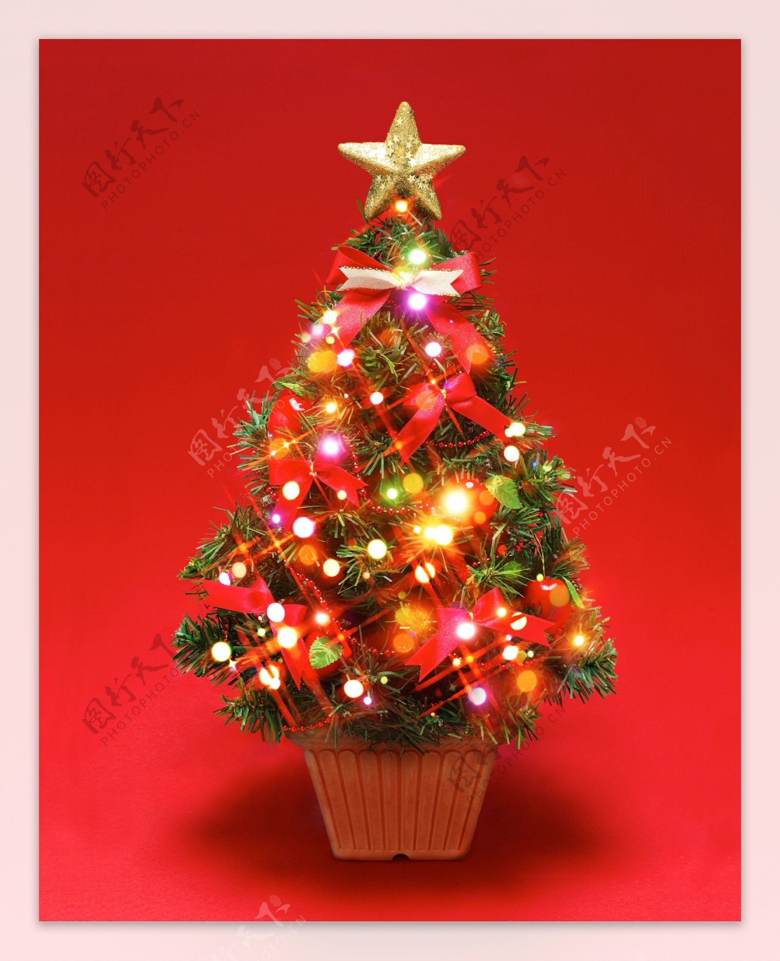 发光圣诞树素材图片图片