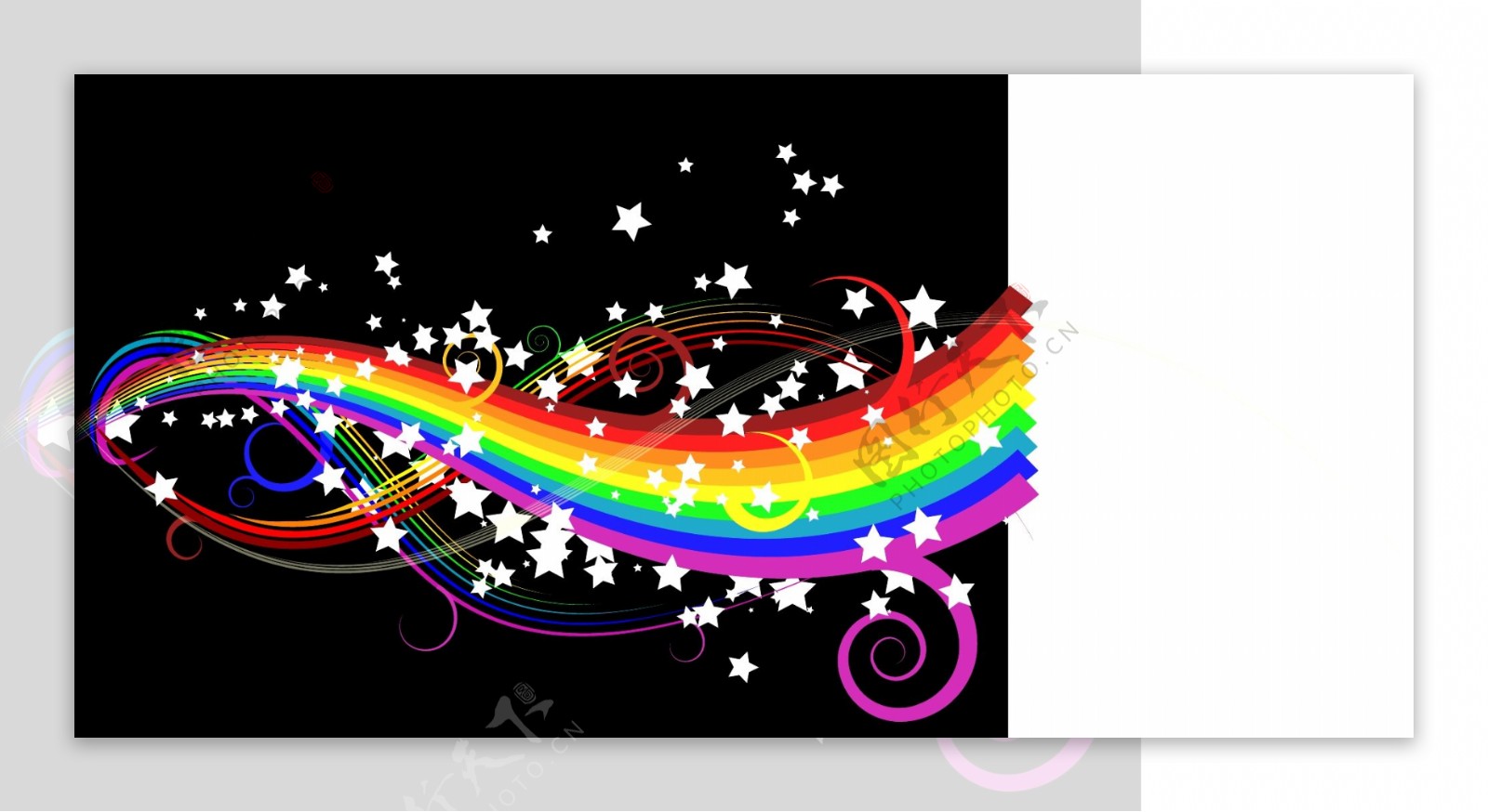 矢量时尚炫酷彩虹粒子素材背景图片