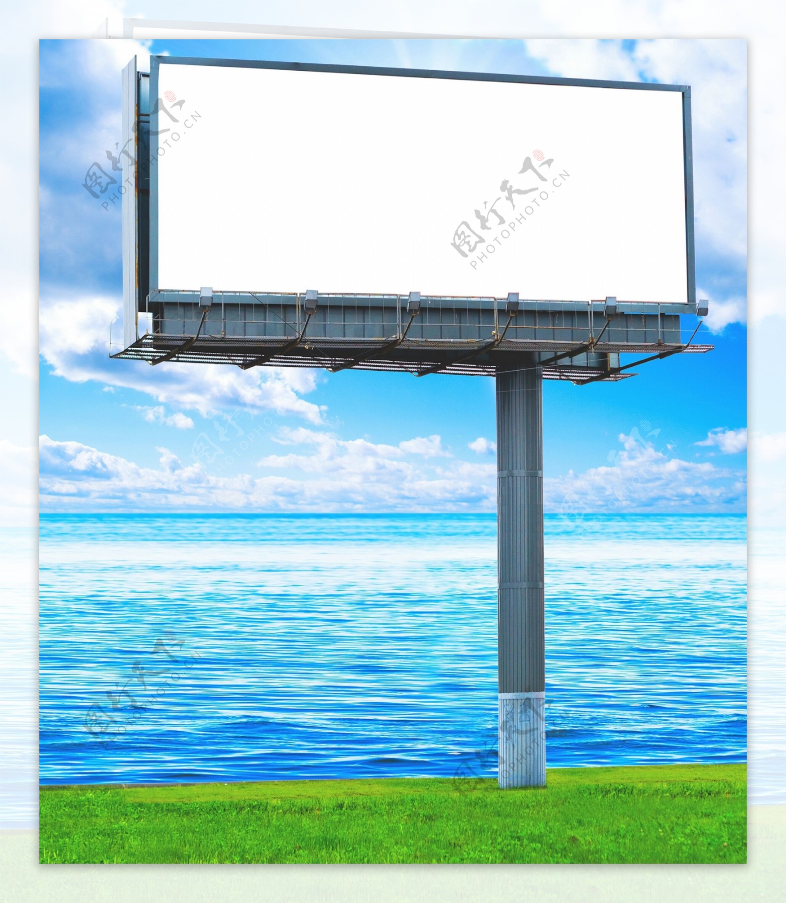 海边的广告牌图片